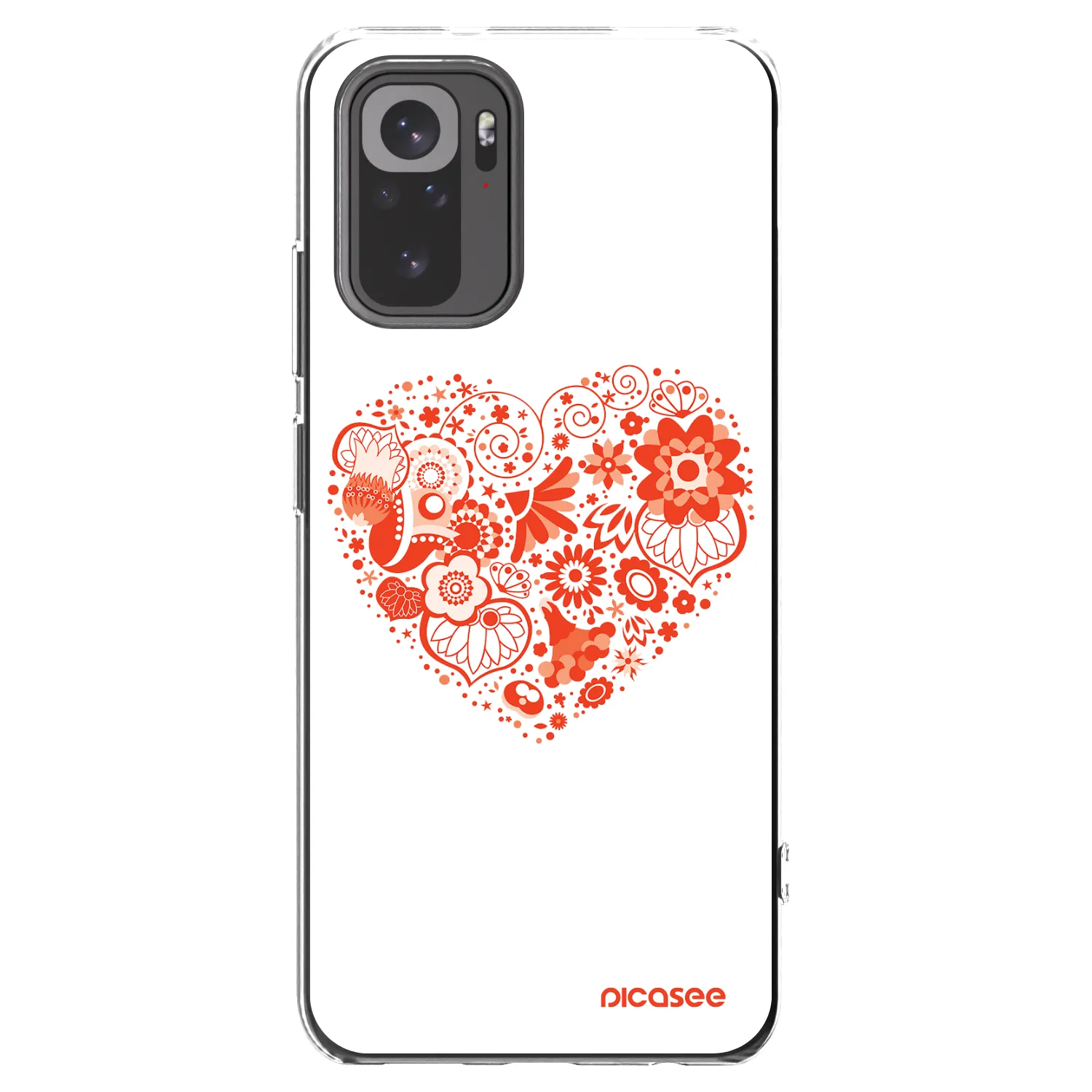 Picasee átlátszó szilikon tok az alábbi mobiltelefonokra Xiaomi Redmi Note 10S - Big heart