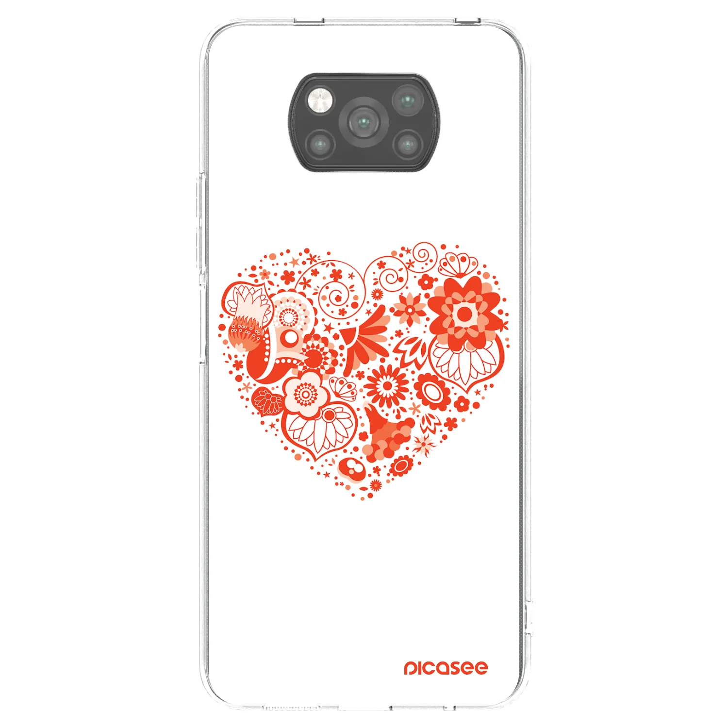 Picasee fekete szilikon tok az alábbi mobiltelefonokra Xiaomi Poco X3 Pro - Big heart