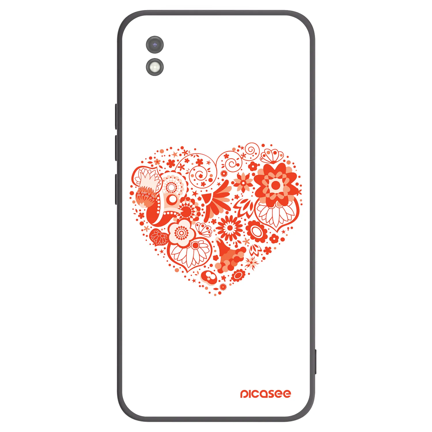 Picasee fekete szilikon tok az alábbi mobiltelefonokra Xiaomi Redmi 9AT - Big heart