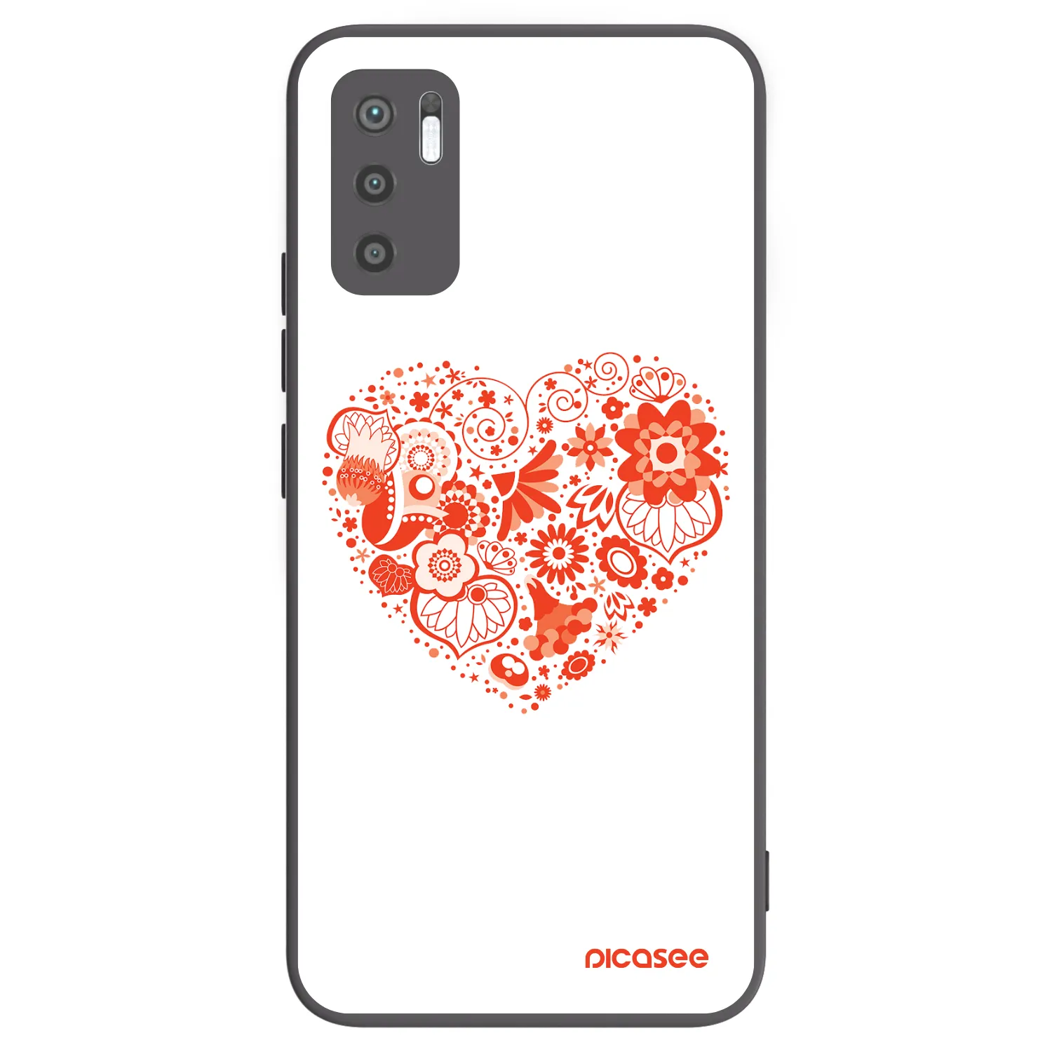 Picasee fekete szilikon tok az alábbi mobiltelefonokra Xiaomi Redmi Note 10 5G - Big heart