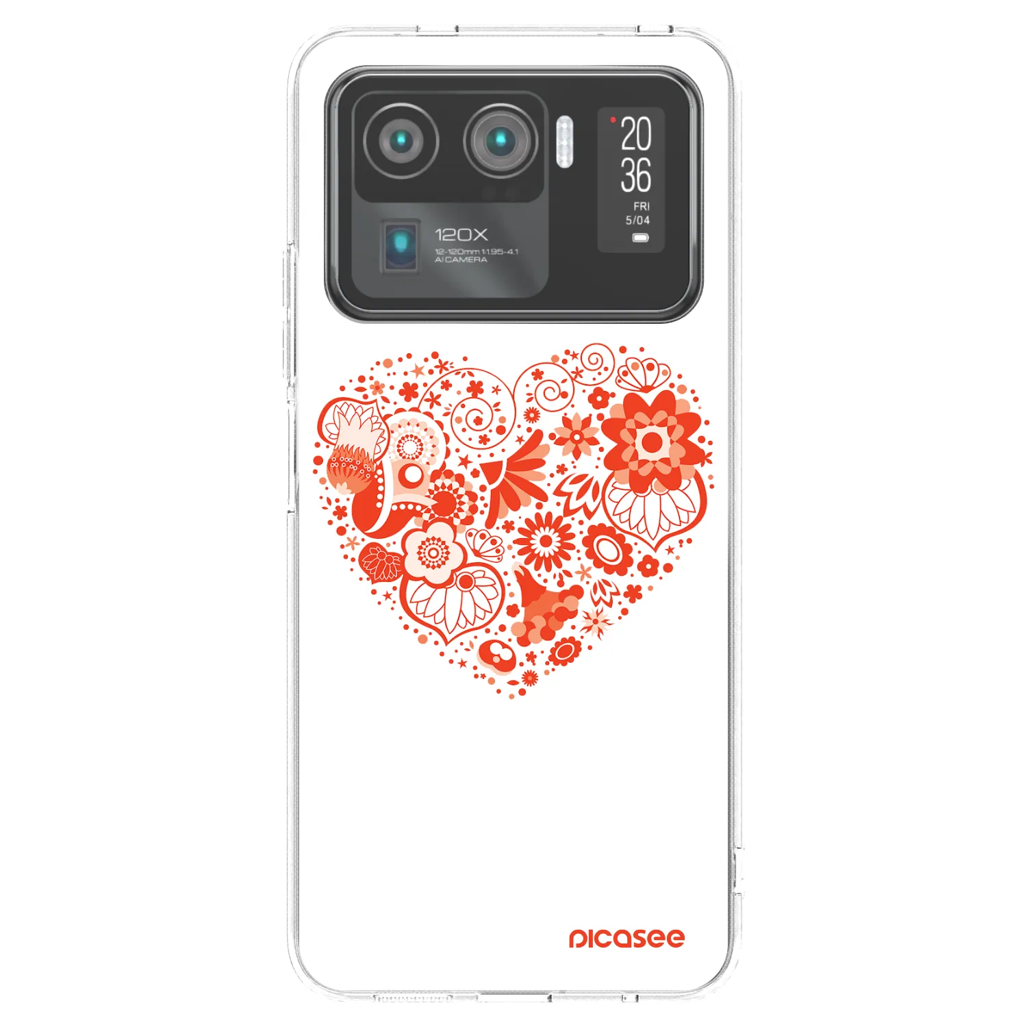 Picasee átlátszó szilikon tok az alábbi mobiltelefonokra Xiaomi Mi 11 Ultra - Big heart