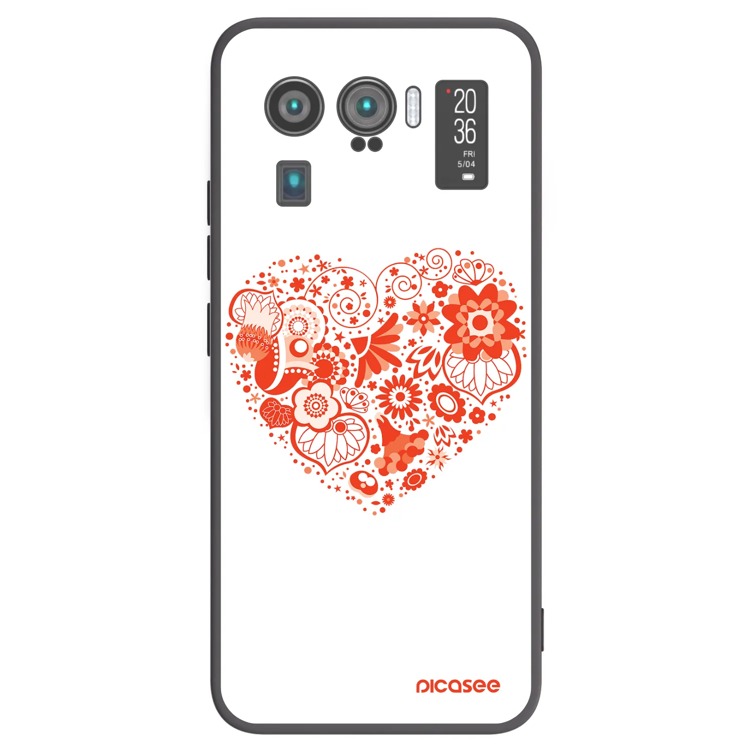Picasee fekete szilikon tok az alábbi mobiltelefonokra Xiaomi Mi 11 Ultra - Big heart