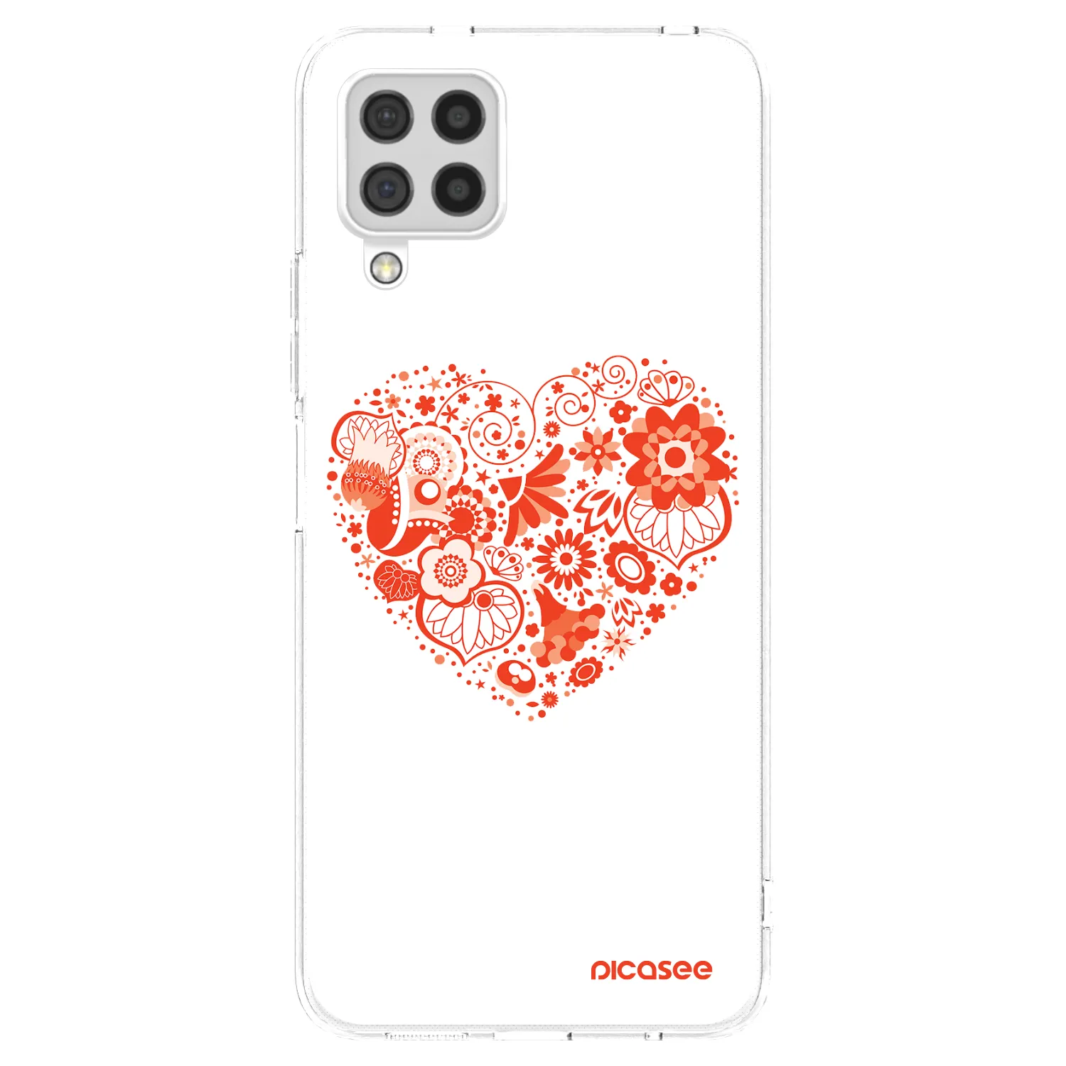Picasee átlátszó szilikon tok az alábbi mobiltelefonokra Samsung Galaxy A22 A225F 4G - Big heart