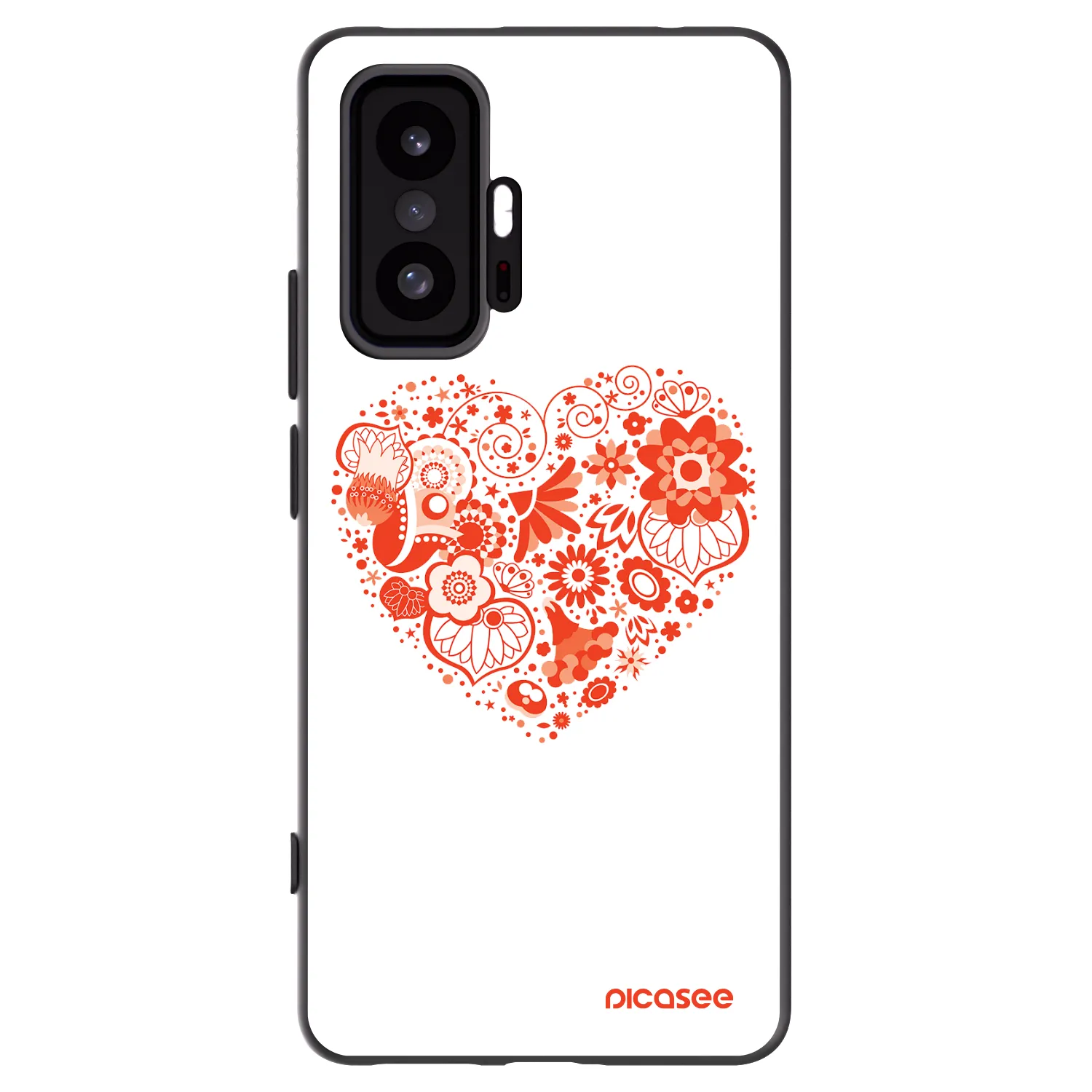 Picasee fekete szilikon tok az alábbi mobiltelefonokra Xiaomi 11T Pro - Big heart