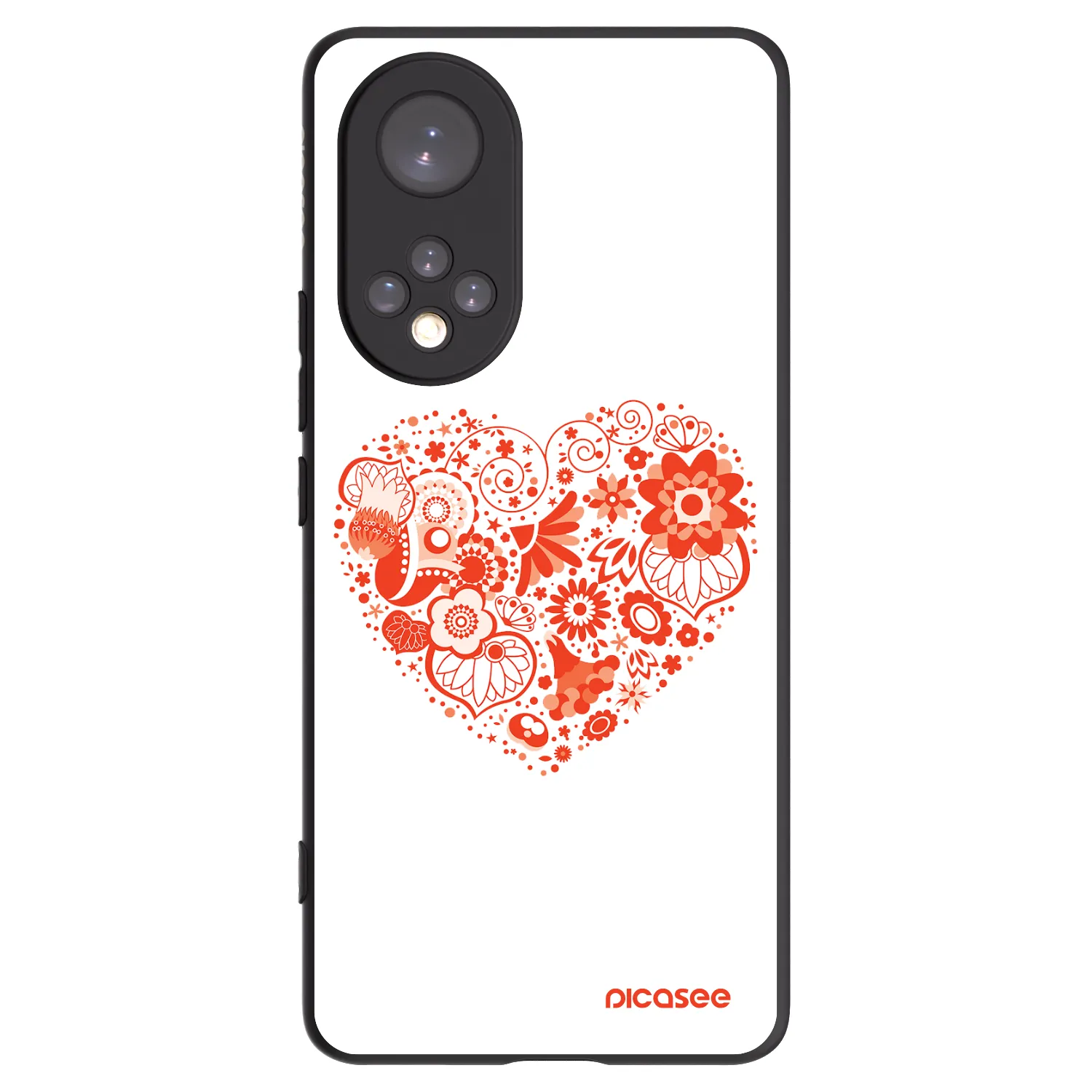 Picasee fekete szilikon tok az alábbi mobiltelefonokra Honor 50 5G - Big heart