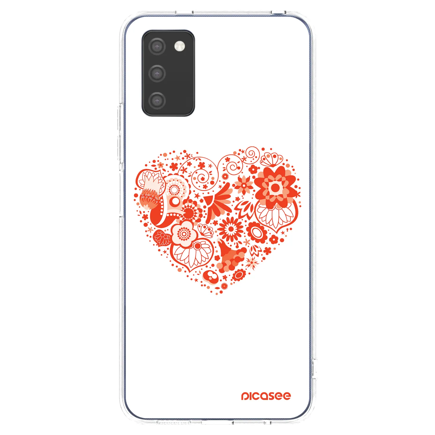 Picasee átlátszó szilikon tok az alábbi mobiltelefonokra Samsung Galaxy A03s A037G - Big heart
