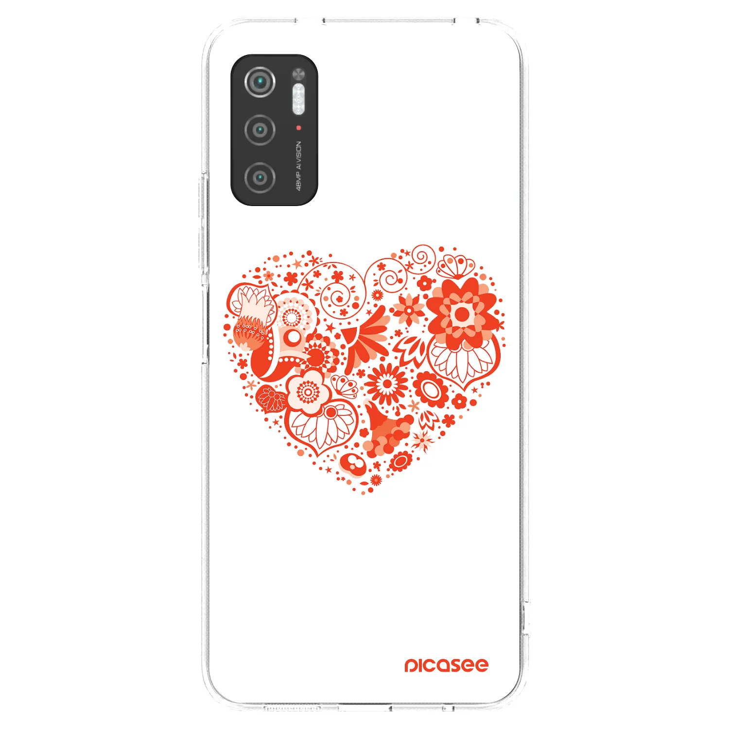Picasee átlátszó szilikon tok az alábbi mobiltelefonokra Xiaomi Poco M3 Pro 5G - Big heart