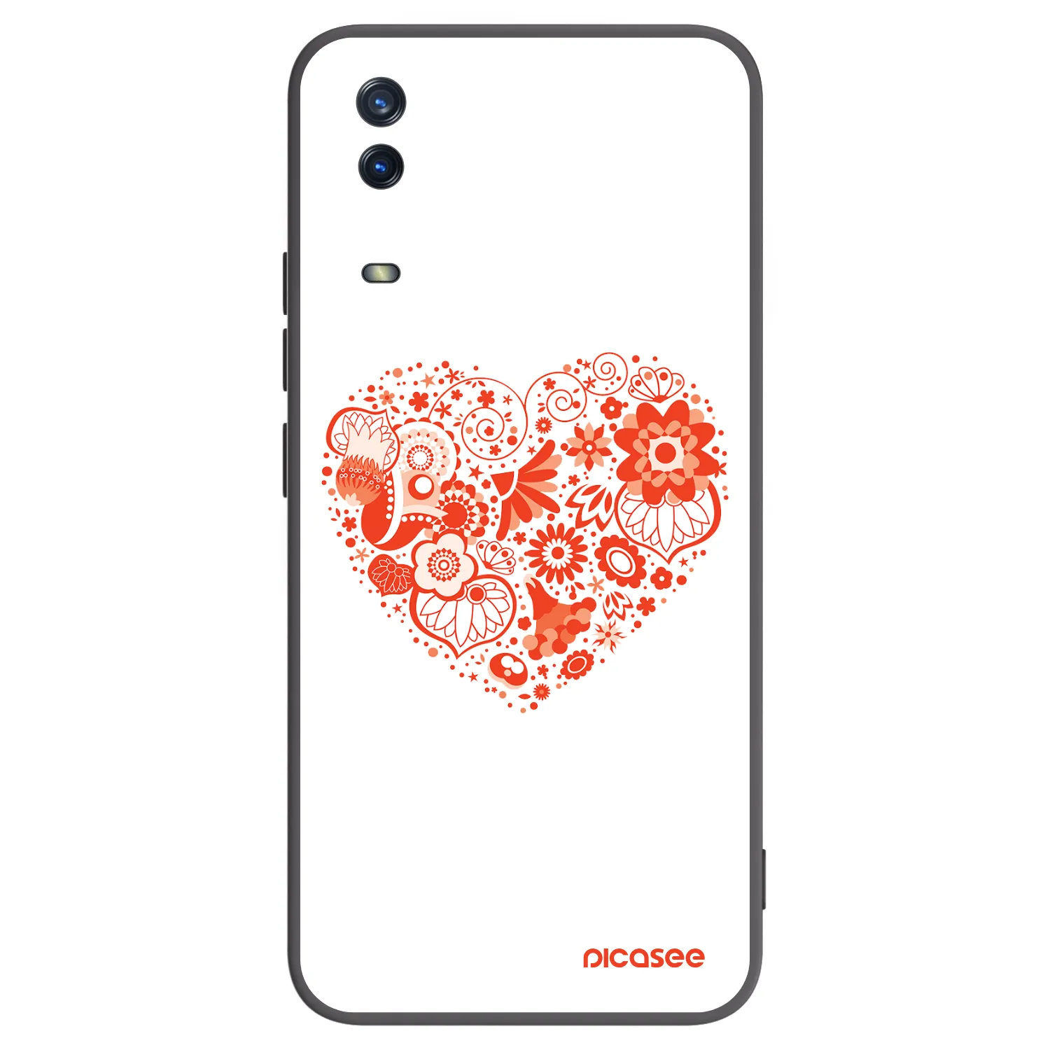 Picasee fekete szilikon tok az alábbi mobiltelefonokra Vivo Y11s - Big heart