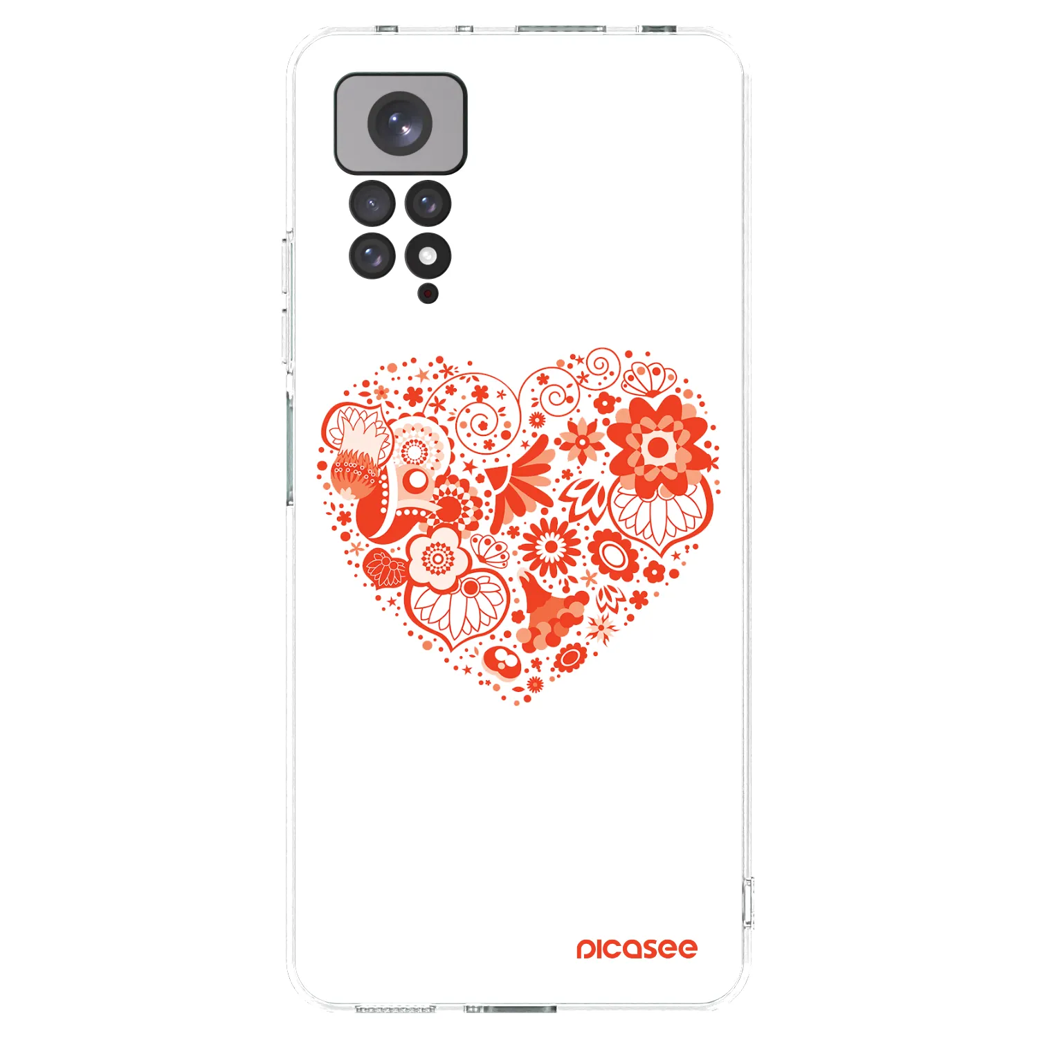 Picasee átlátszó szilikon tok az alábbi mobiltelefonokra Xiaomi Redmi Note 11 - Big heart
