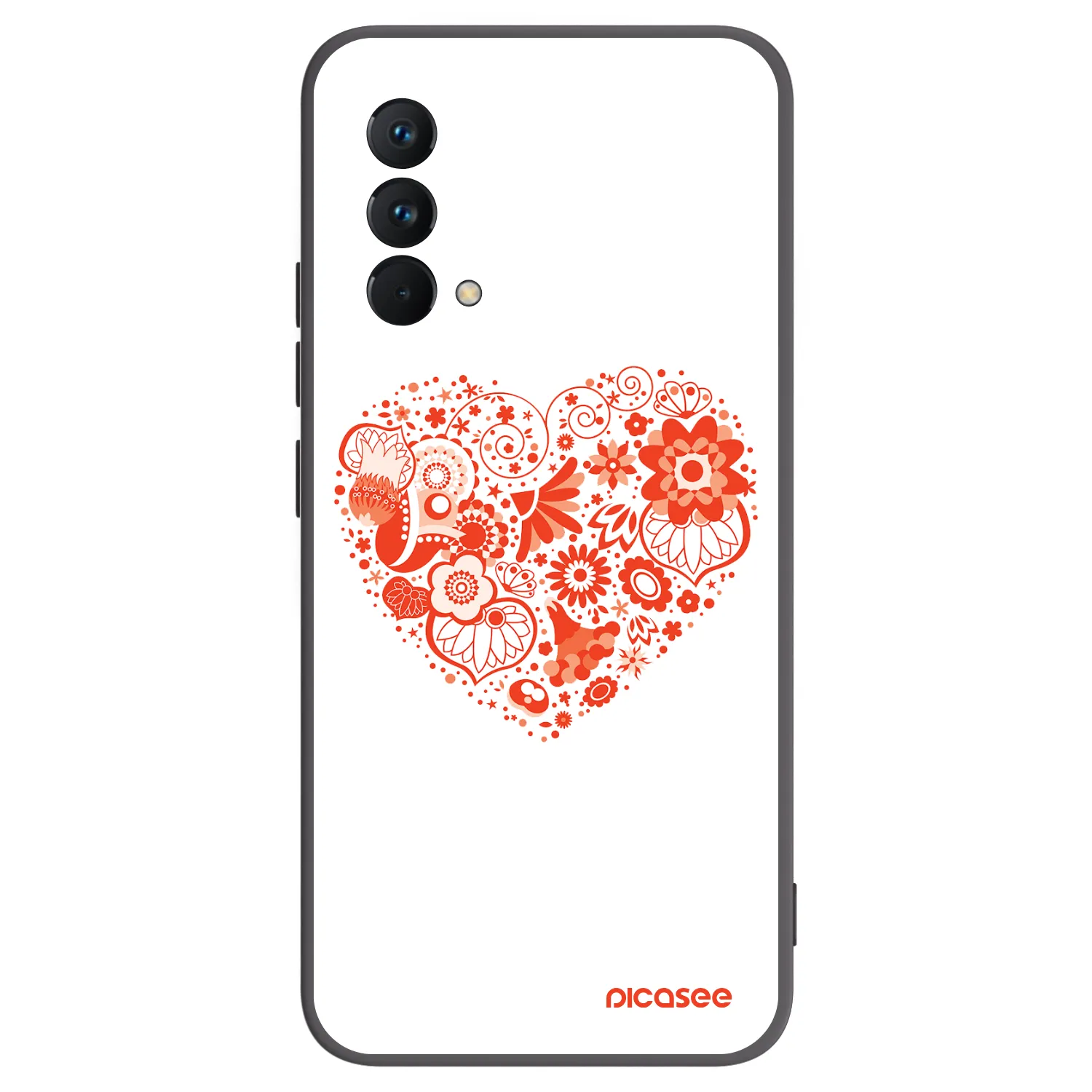 Picasee fekete szilikon tok az alábbi mobiltelefonokra Realme GT Master Edition 5G - Big heart
