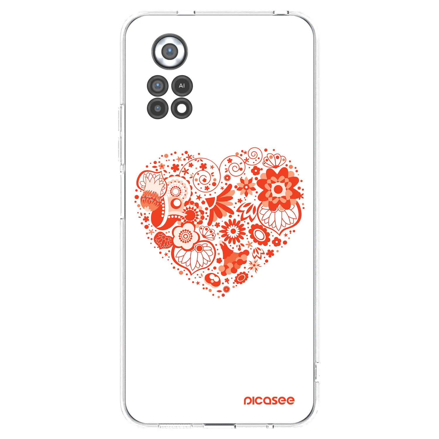 Picasee átlátszó szilikon tok az alábbi mobiltelefonokra Xiaomi Poco X4 Pro 5G - Big heart