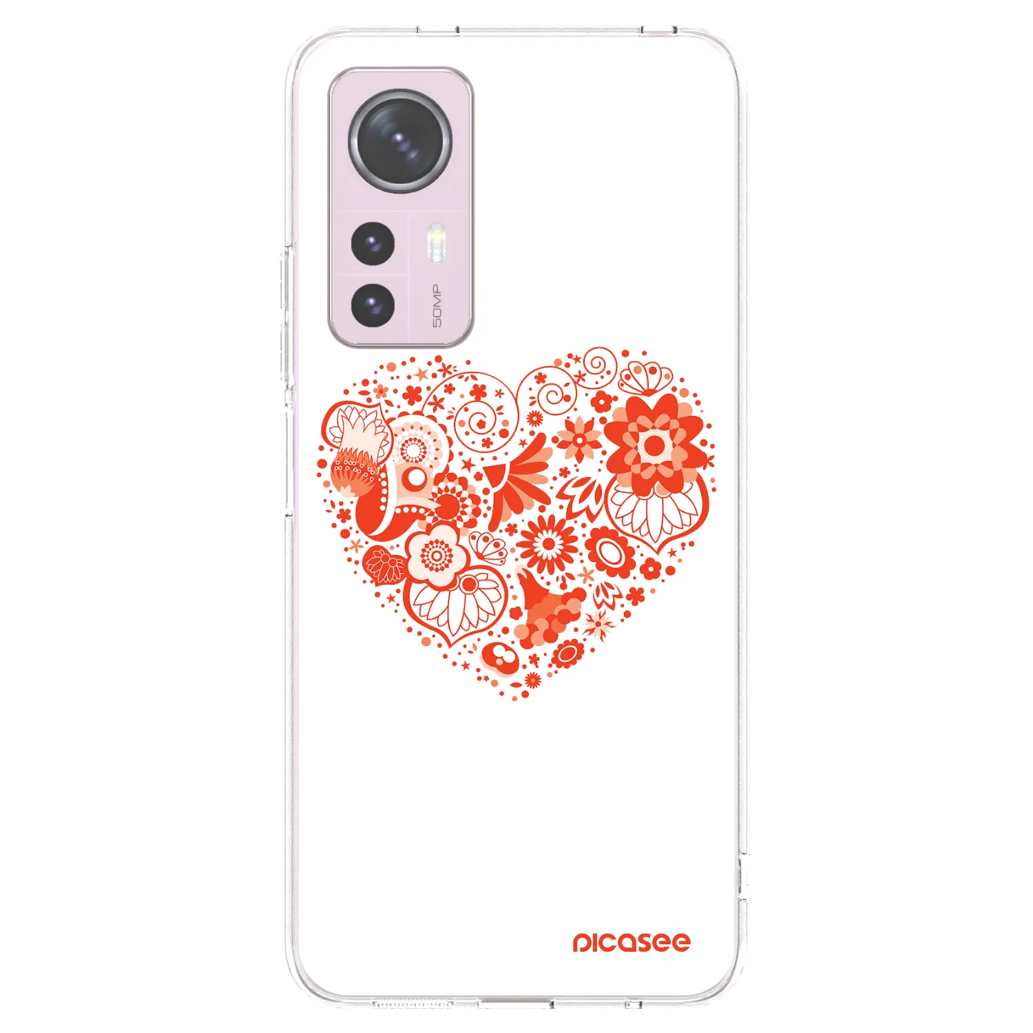 Picasee átlátszó szilikon tok az alábbi mobiltelefonokra Xiaomi 12 - Big heart