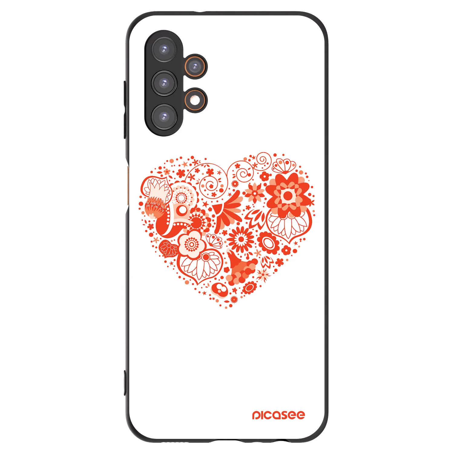 Picasee fekete szilikon tok az alábbi mobiltelefonokra Samsung Galaxy A13 4G A135 - Big heart
