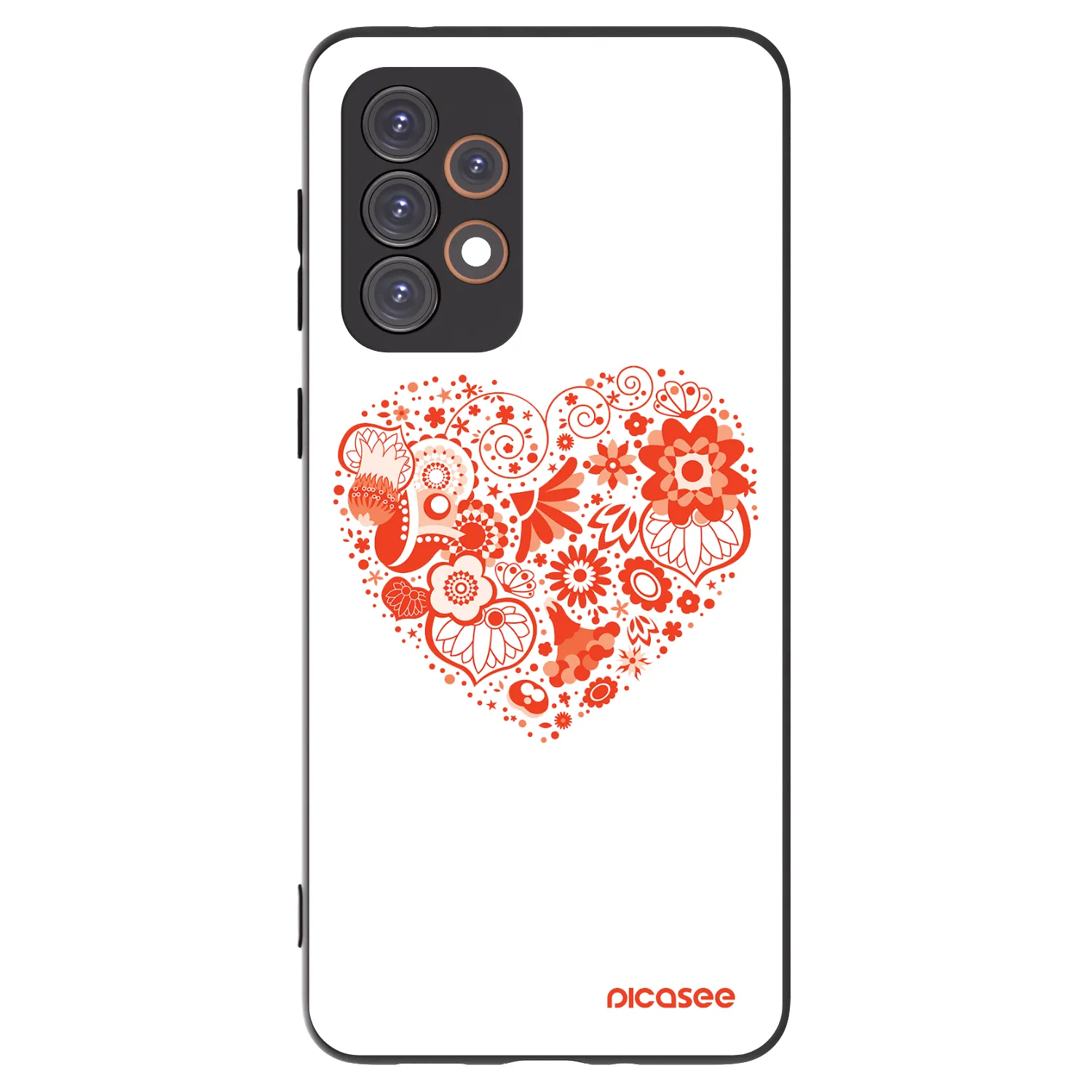Picasee fekete szilikon tok az alábbi mobiltelefonokra Samsung Galaxy A33 5G A336 - Big heart