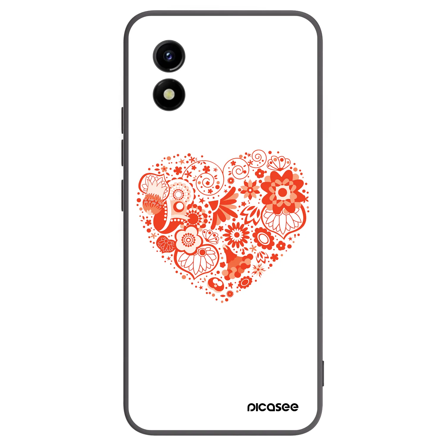 Picasee fekete szilikon tok az alábbi mobiltelefonokra Vivo Y01 - Big heart
