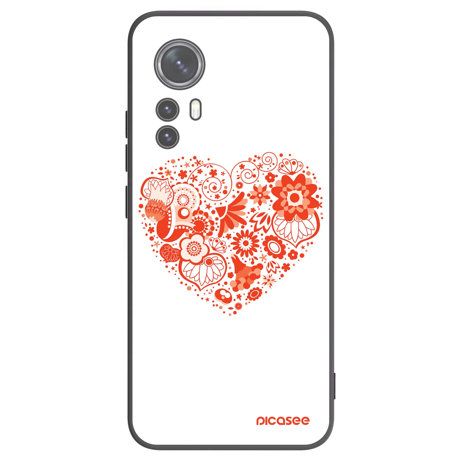 Picasee fekete szilikon tok az alábbi mobiltelefonokra Xiaomi 12X - Big heart