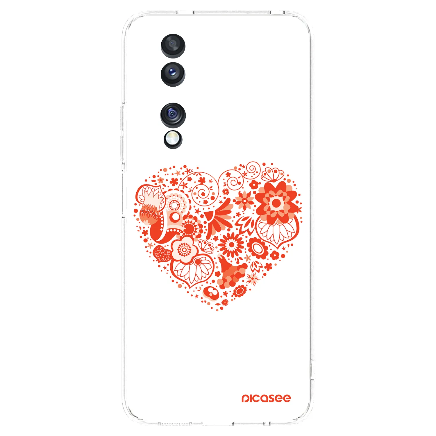 Picasee átlátszó szilikon tok az alábbi mobiltelefonokra Honor 70 - Big heart