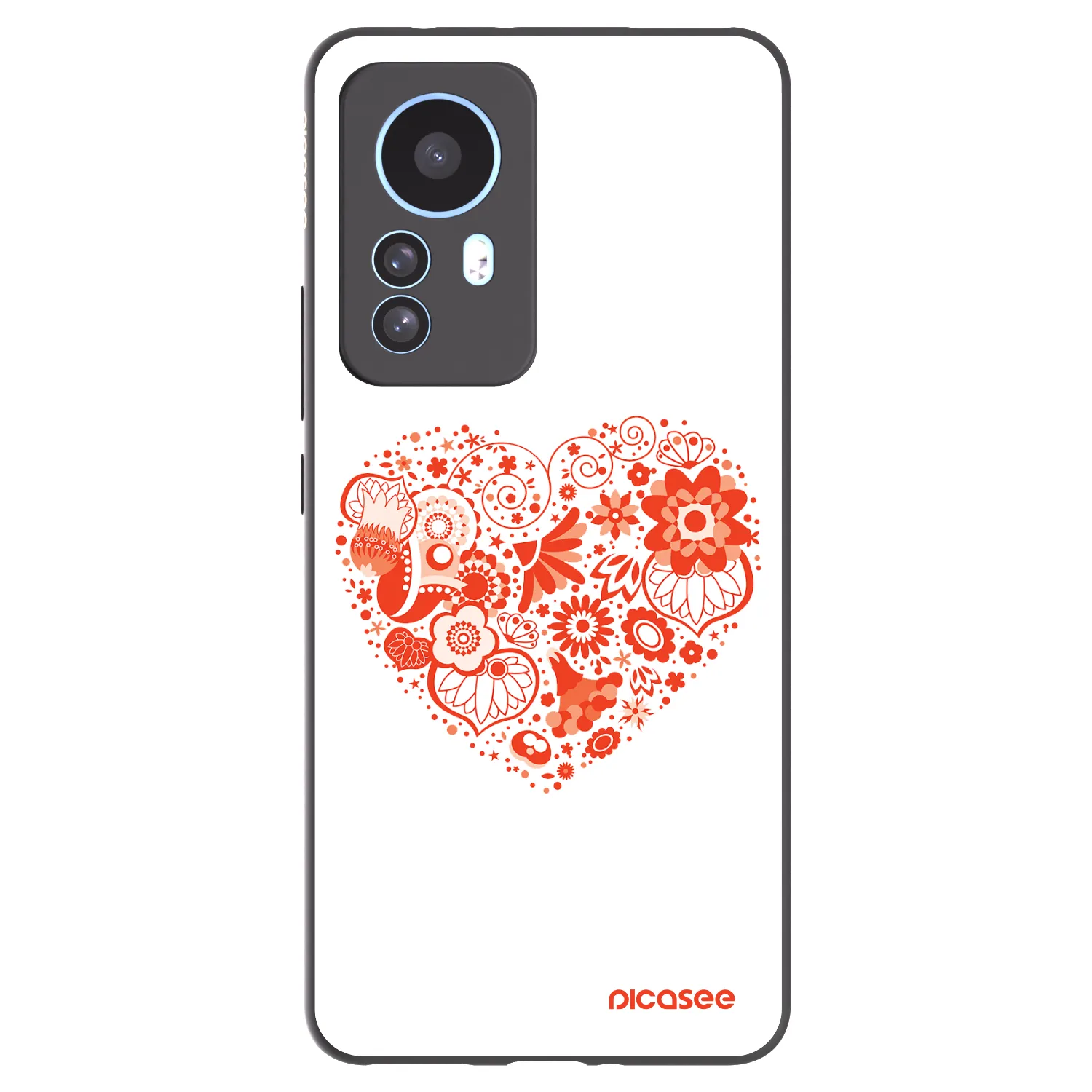 Picasee fekete szilikon tok az alábbi mobiltelefonokra Xiaomi 12T - Big heart