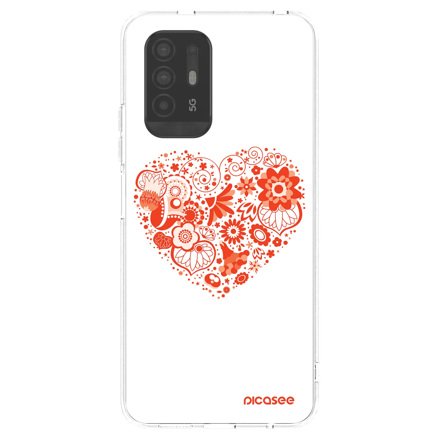 Picasee átlátszó szilikon tok az alábbi mobiltelefonokra OPPO A94 5G - Big heart