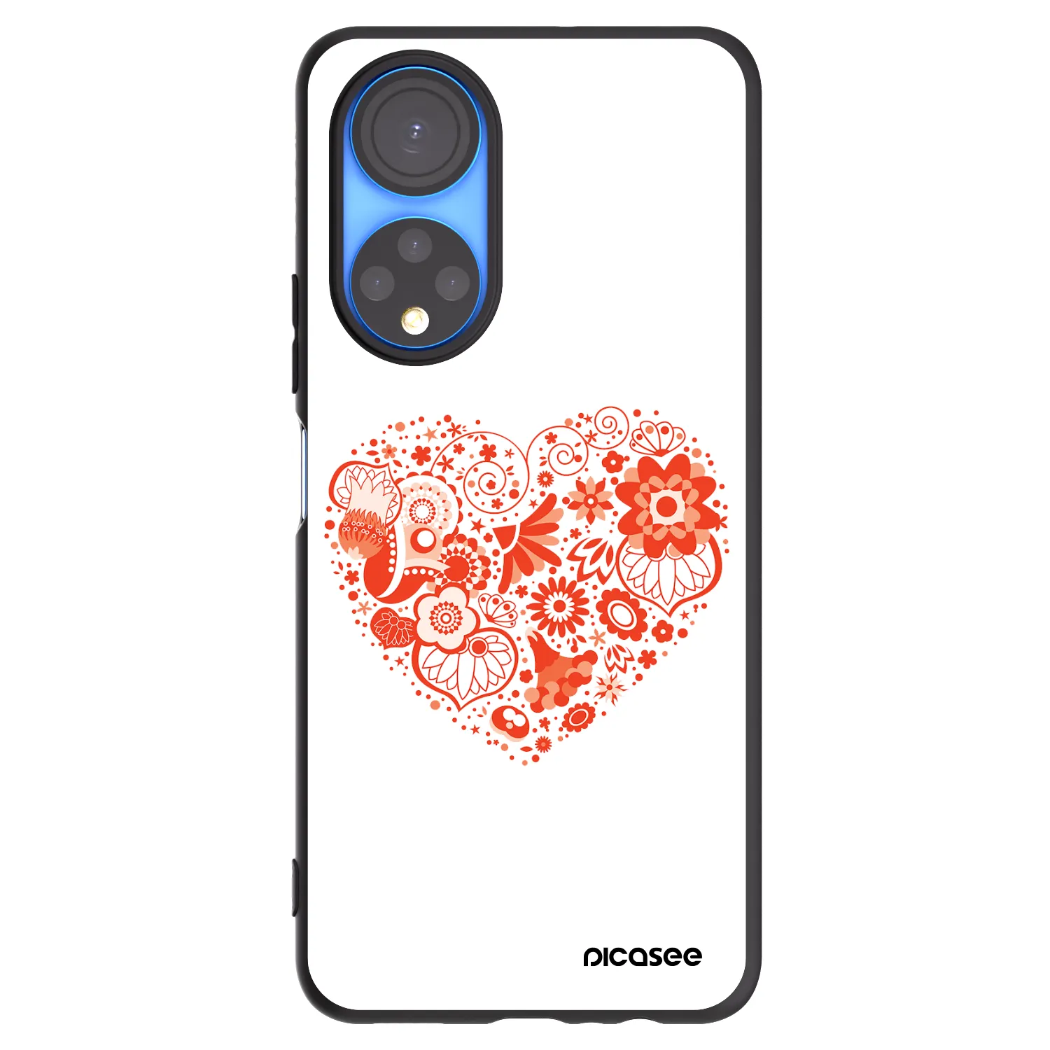 Picasee fekete szilikon tok az alábbi mobiltelefonokra Honor X7 - Big heart