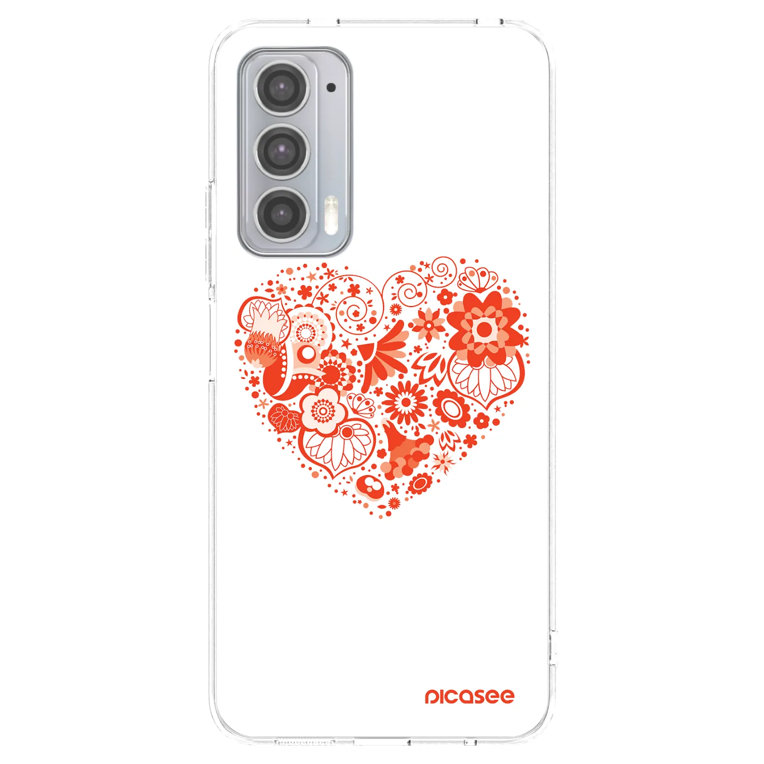 Picasee átlátszó szilikon tok az alábbi mobiltelefonokra Motorola Edge 20 - Big heart