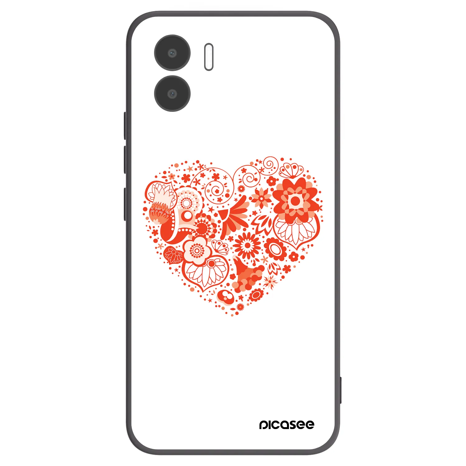 Picasee fekete szilikon tok az alábbi mobiltelefonokra Xiaomi Redmi A1 - Big heart
