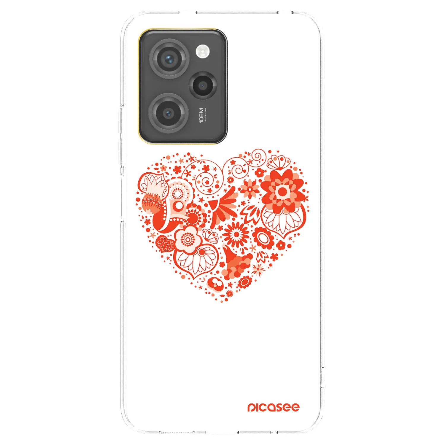 Picasee átlátszó szilikon tok az alábbi mobiltelefonokra Xiaomi Poco X5 Pro - Big heart