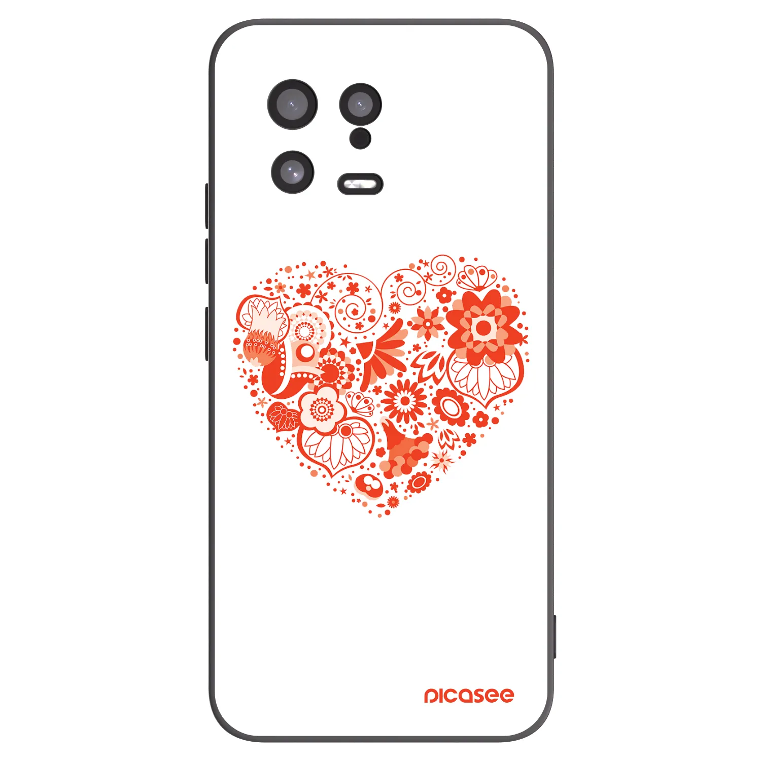 Picasee fekete szilikon tok az alábbi mobiltelefonokra Xiaomi 13 - Big heart