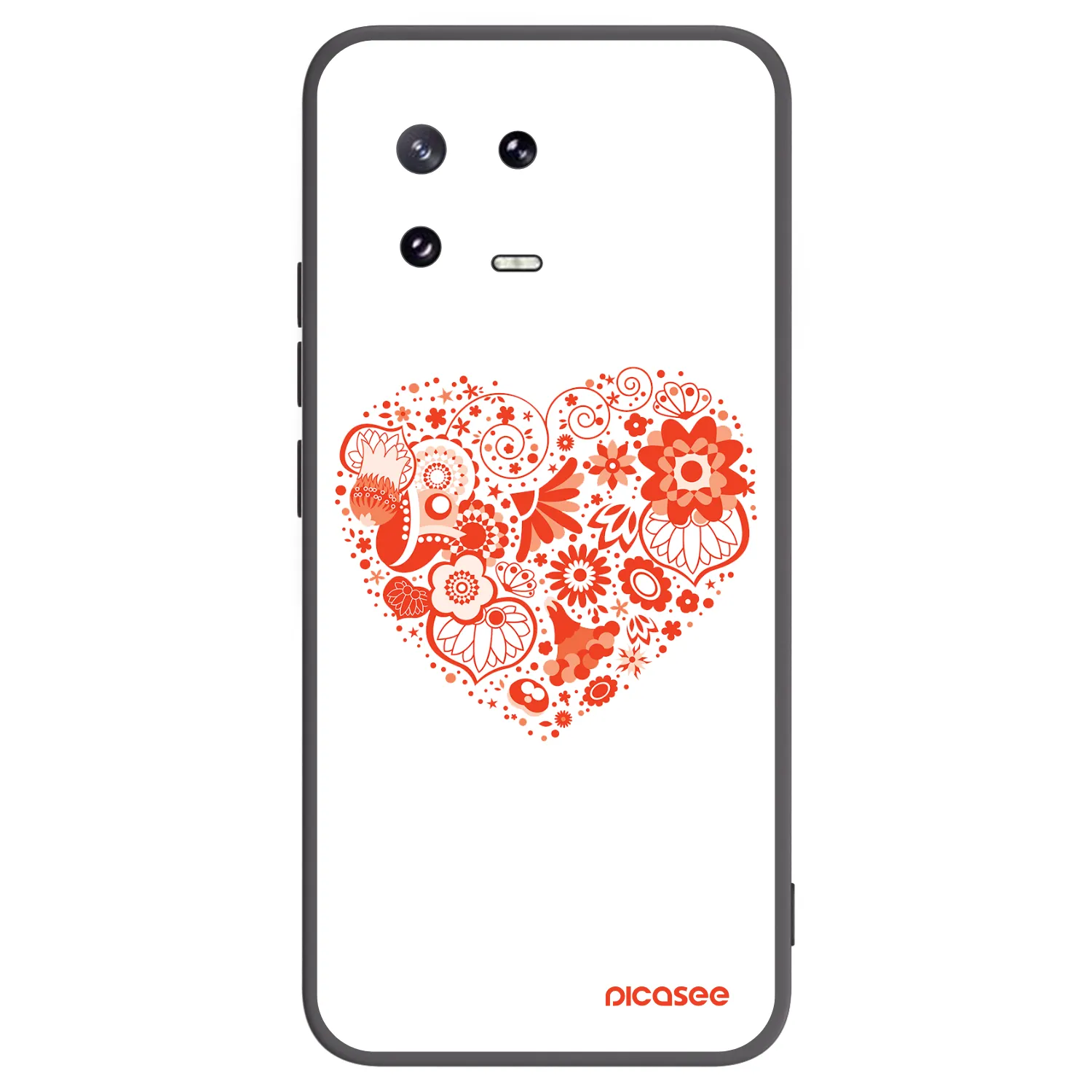 Picasee fekete szilikon tok az alábbi mobiltelefonokra Xiaomi 13 Pro - Big heart
