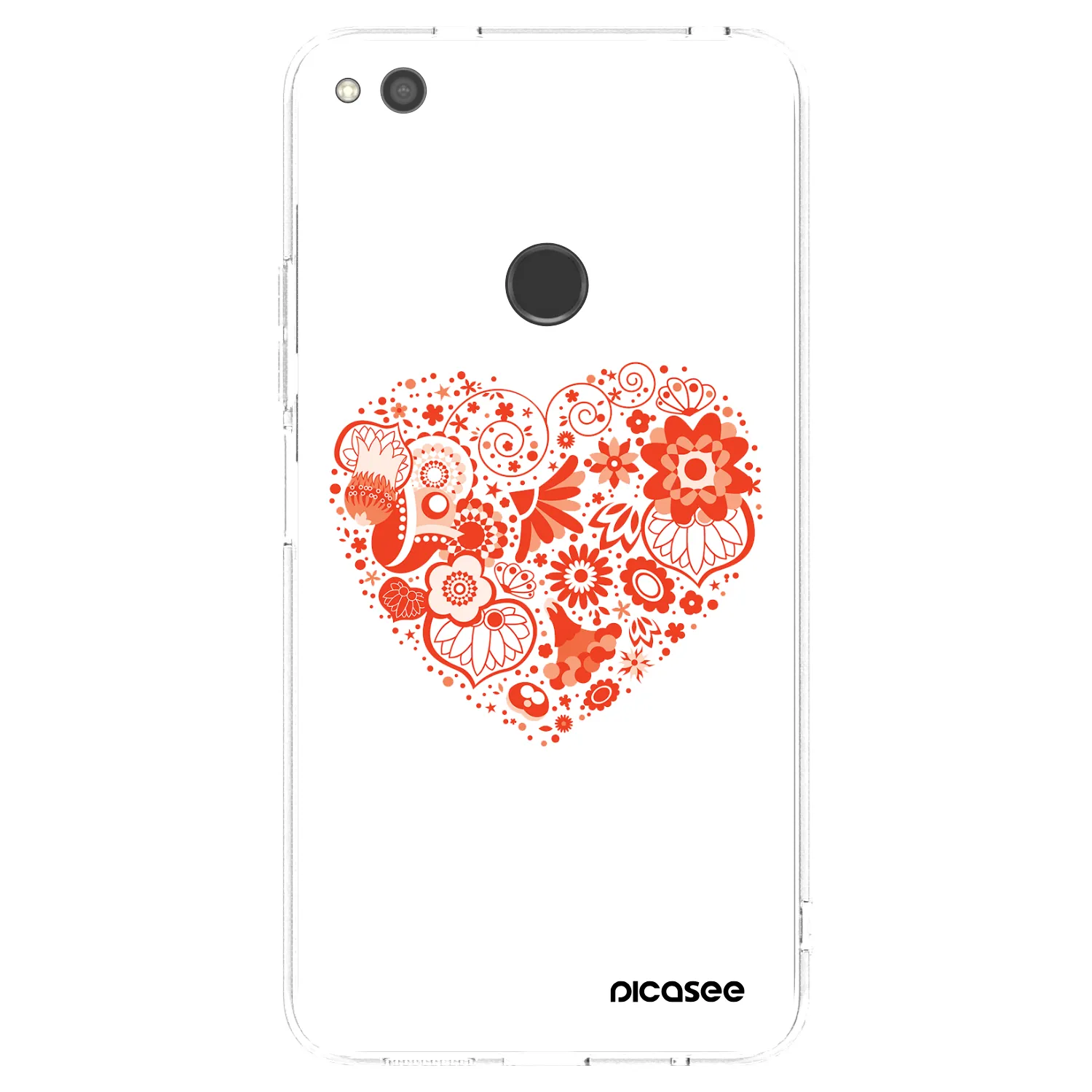 Picasee átlátszó szilikon tok az alábbi mobiltelefonokra Huawei P9 Lite 2017 - Big heart
