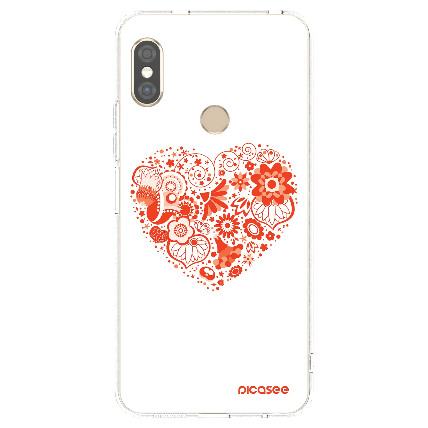 Picasee átlátszó szilikon tok az alábbi mobiltelefonokra Xiaomi Redmi Note 5 Global - Big heart