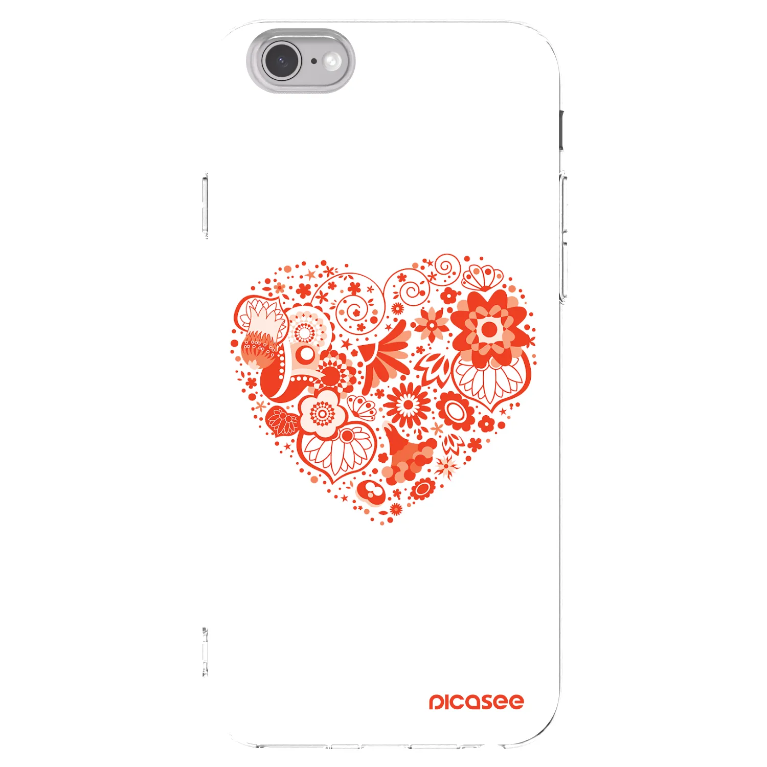 Picasee átlátszó szilikon tok az alábbi mobiltelefonokra Apple iPhone 6/6S - Big heart