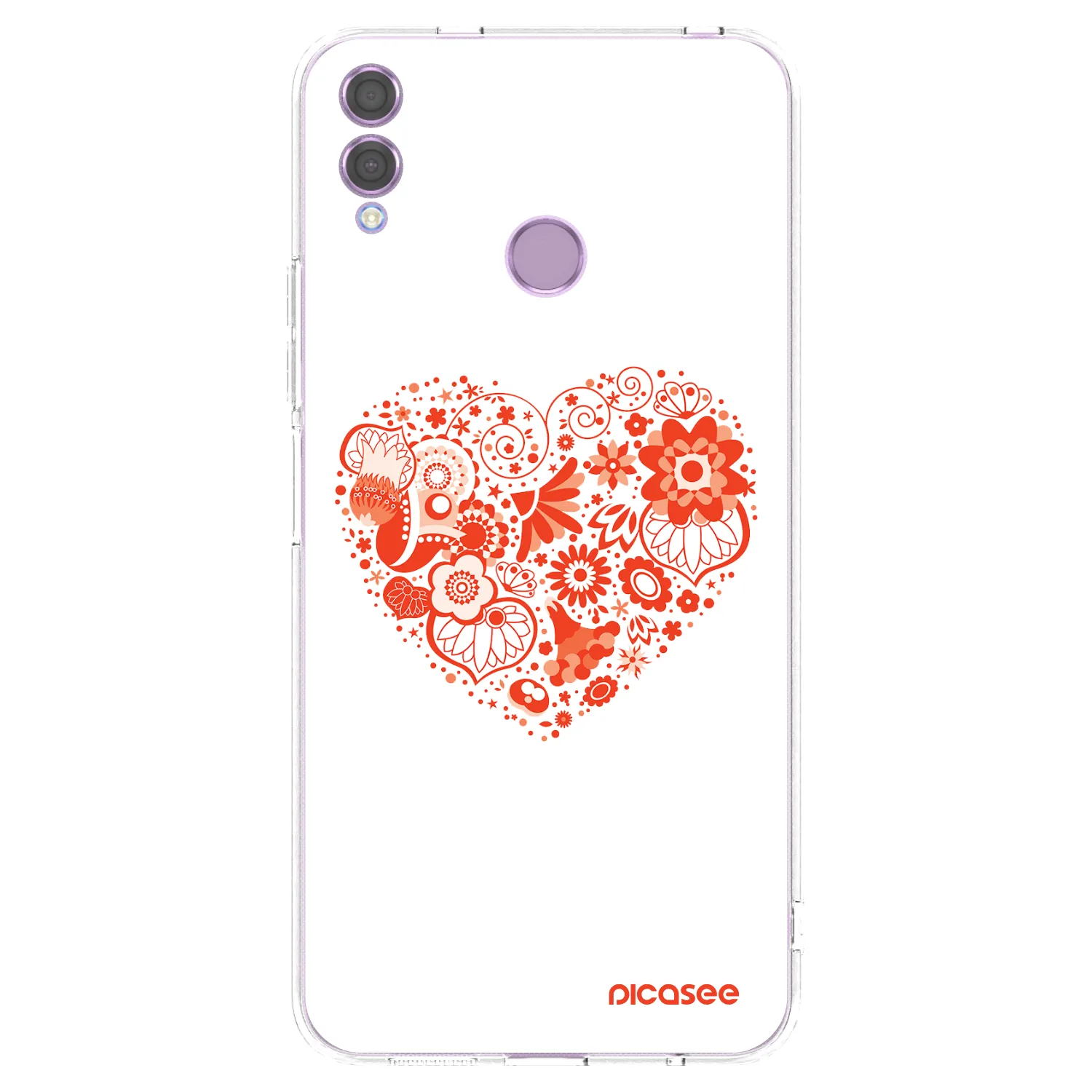 Picasee átlátszó szilikon tok az alábbi mobiltelefonokra Honor 8X - Big heart