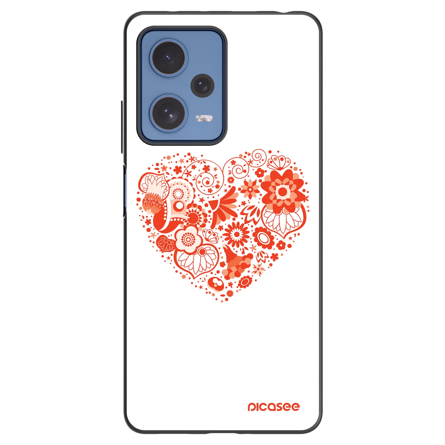Picasee fekete szilikon tok az alábbi mobiltelefonokra Xiaomi Redmi Note 12 Pro 5G - Big heart