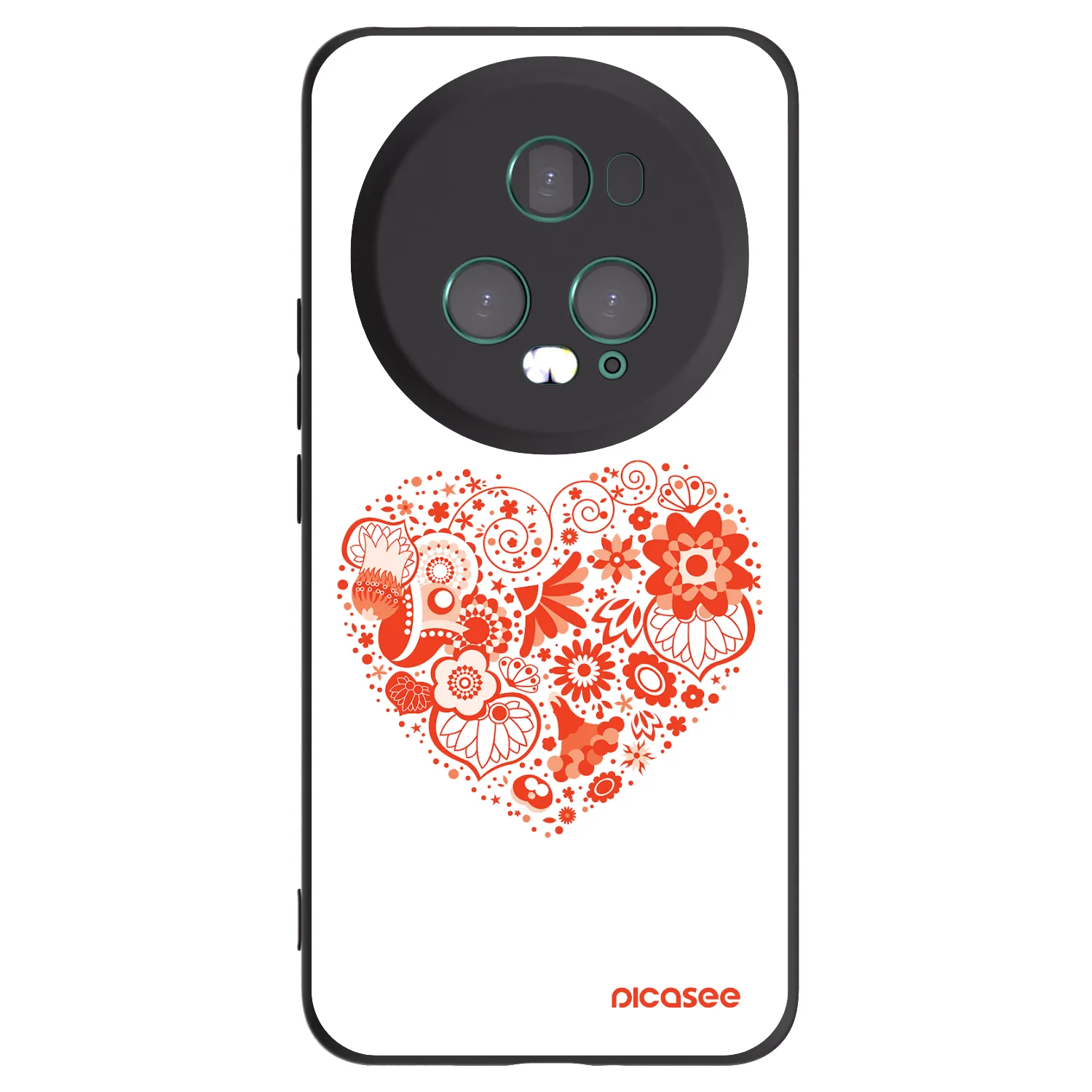 Picasee fekete szilikon tok az alábbi mobiltelefonokra Honor Magic5 Pro - Big heart