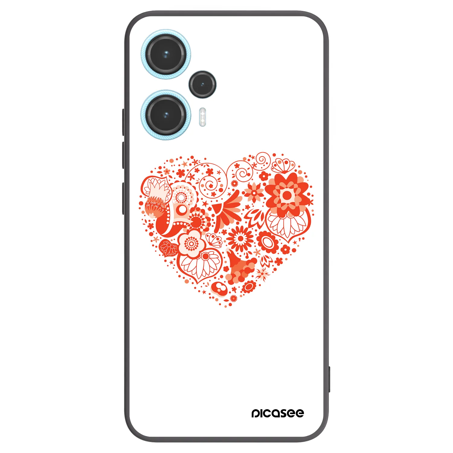 Picasee fekete szilikon tok az alábbi mobiltelefonokra Xiaomi Poco F5 - Big heart