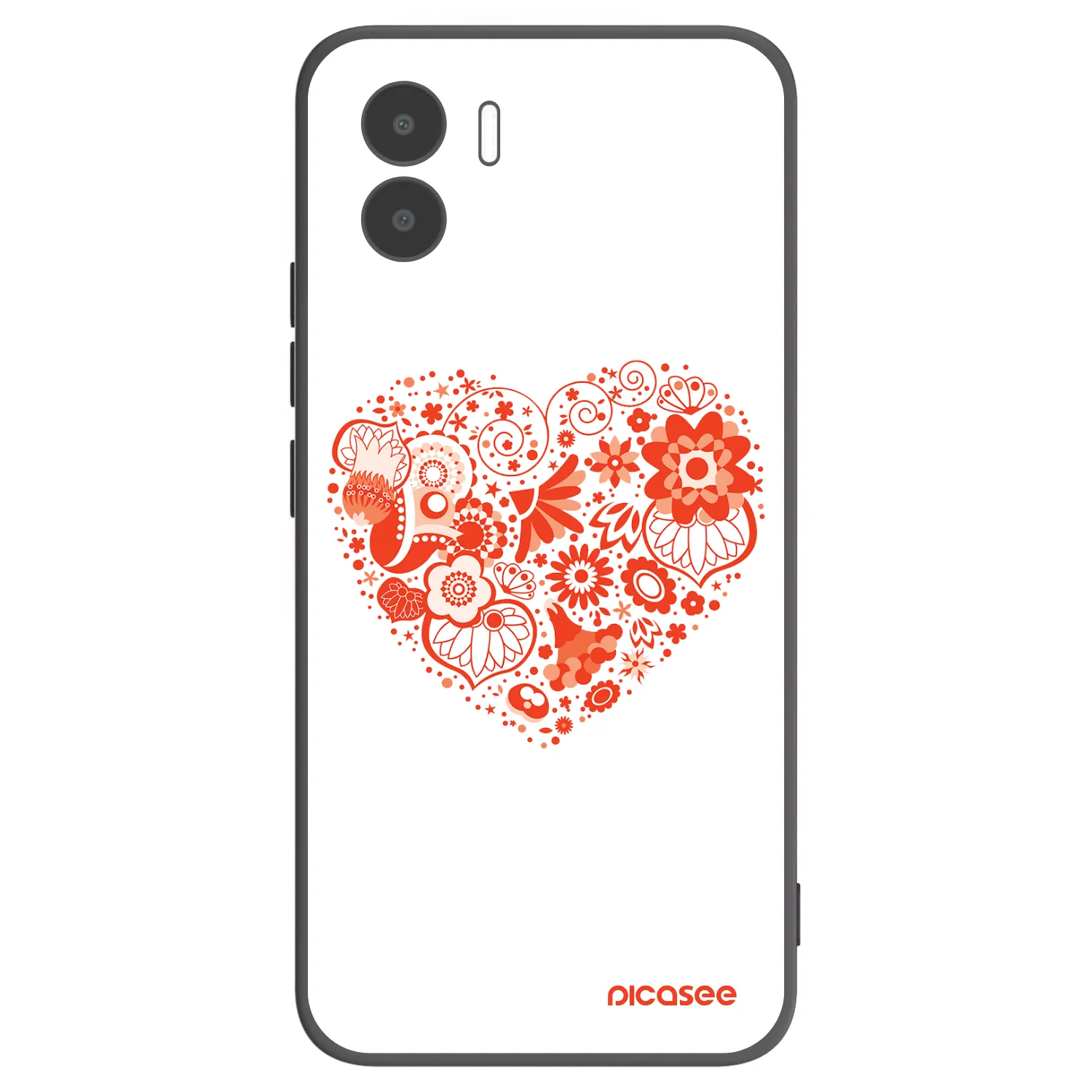 Picasee fekete szilikon tok az alábbi mobiltelefonokra Xiaomi Redmi A2 - Big heart