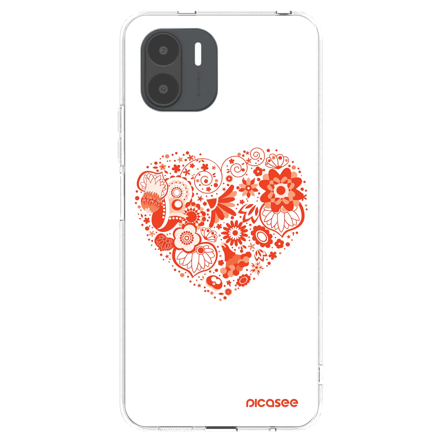 Picasee átlátszó szilikon tok az alábbi mobiltelefonokra Xiaomi Redmi A2 - Big heart