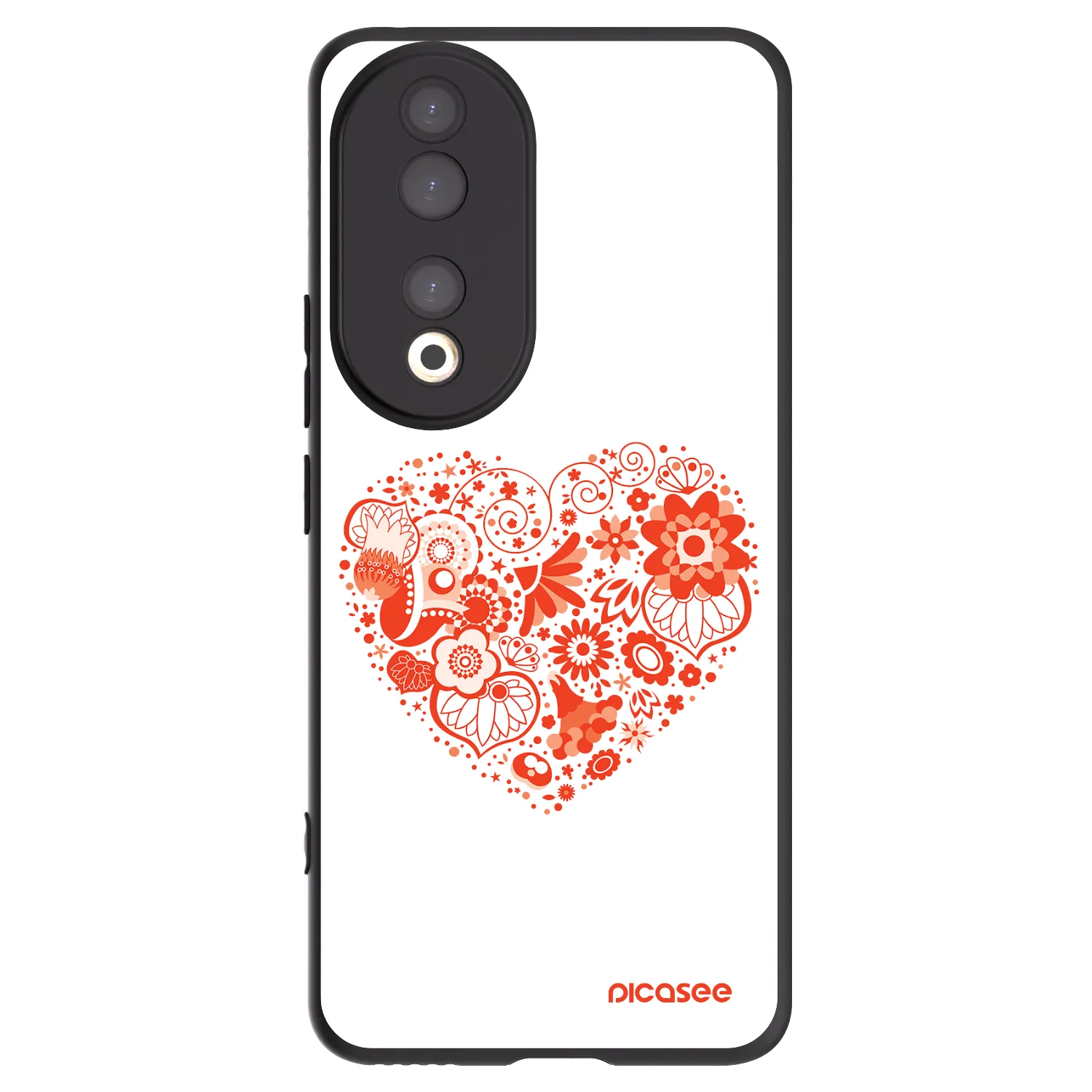 Picasee fekete szilikon tok az alábbi mobiltelefonokra Honor 90 5G - Big heart
