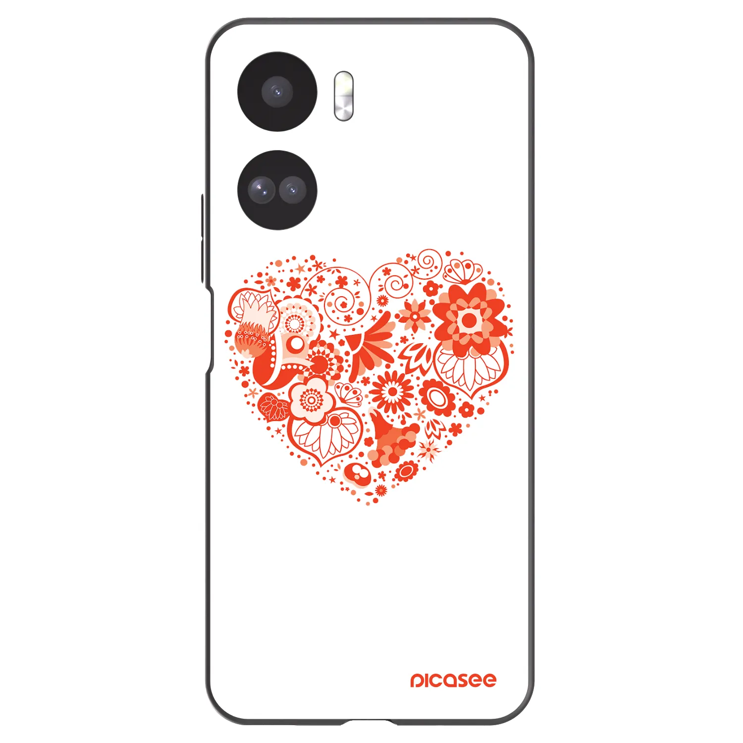 Picasee fekete szilikon tok az alábbi mobiltelefonokra Honor 90 Lite 5G - Big heart