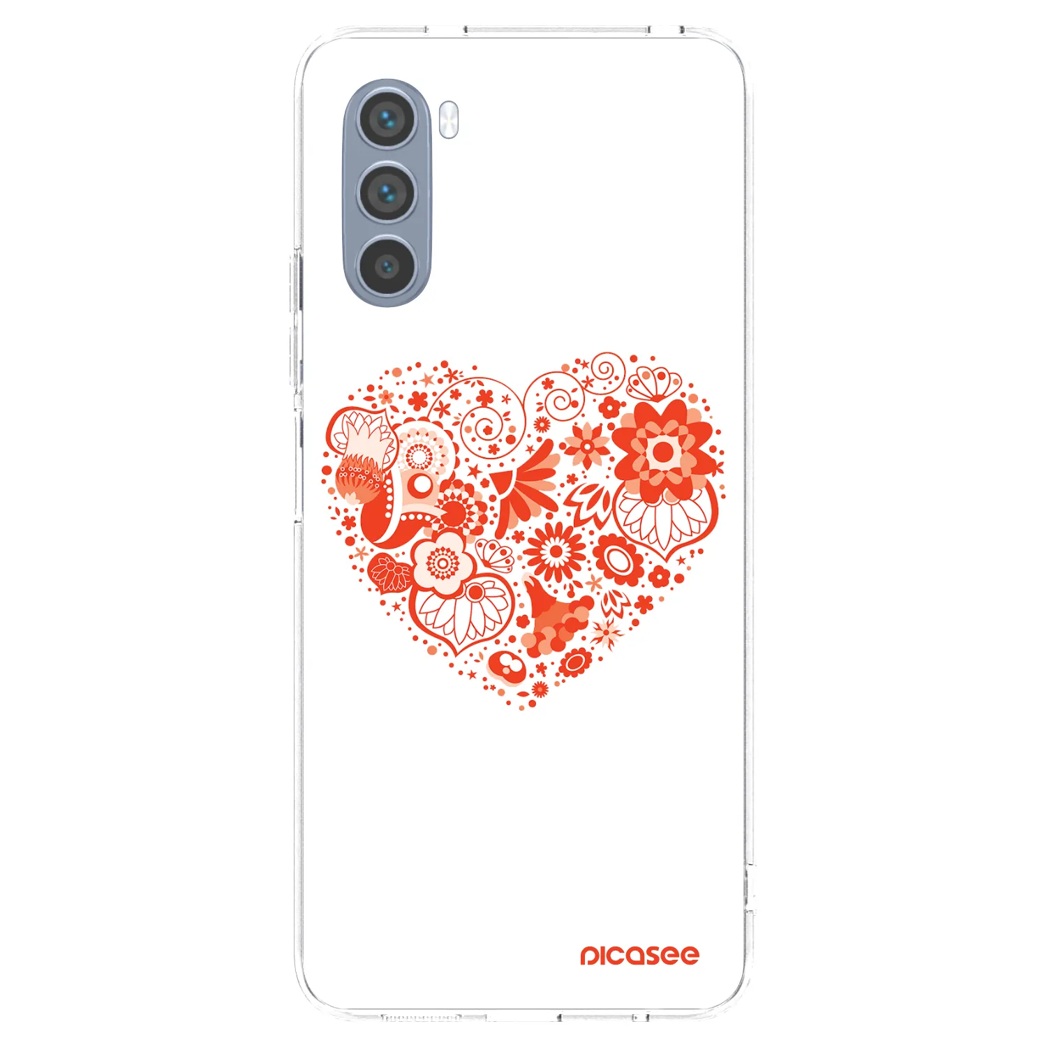 Picasee átlátszó szilikon tok az alábbi mobiltelefonokra Motorola Moto G62 - Big heart