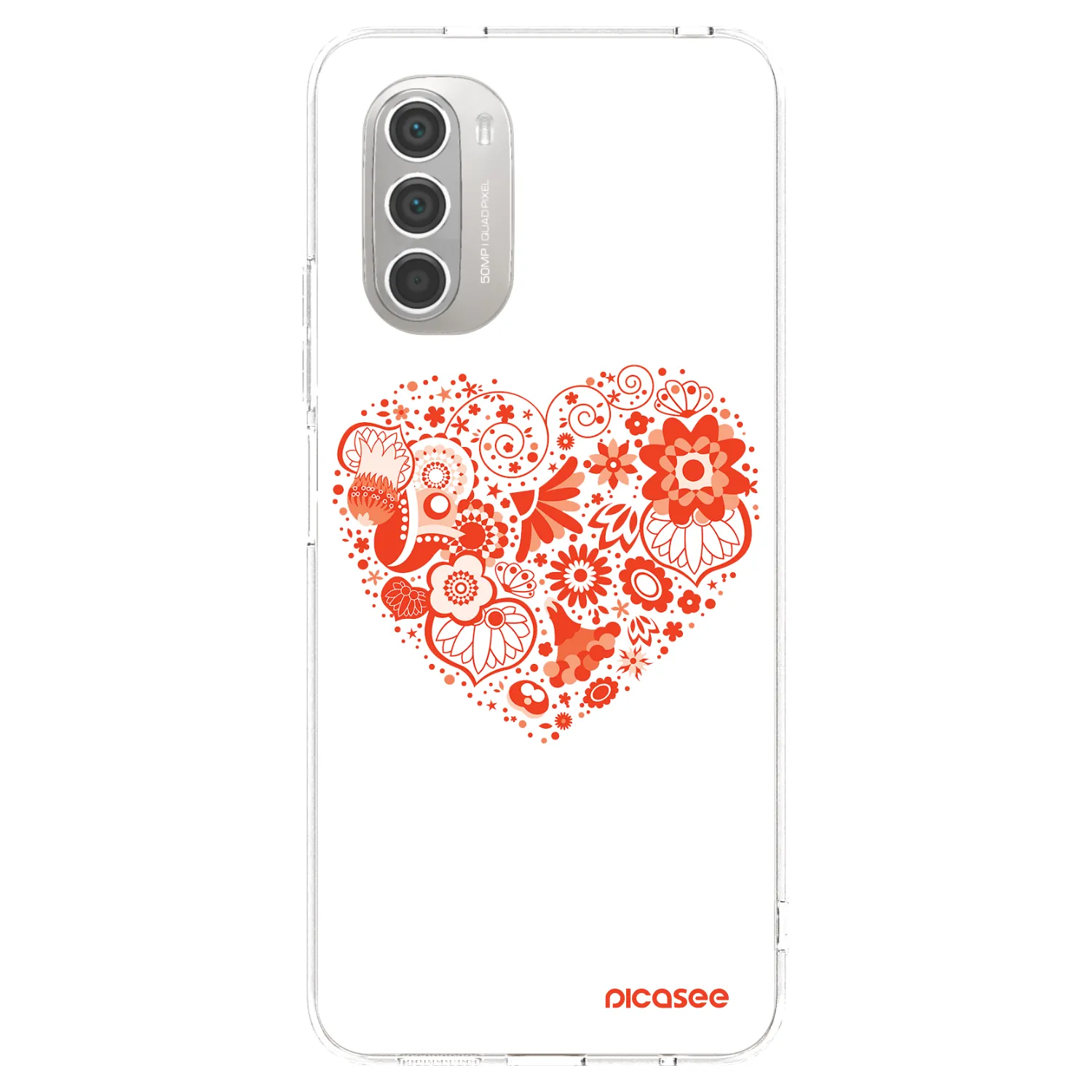 Picasee átlátszó szilikon tok az alábbi mobiltelefonokra Motorola Moto G51 - Big heart