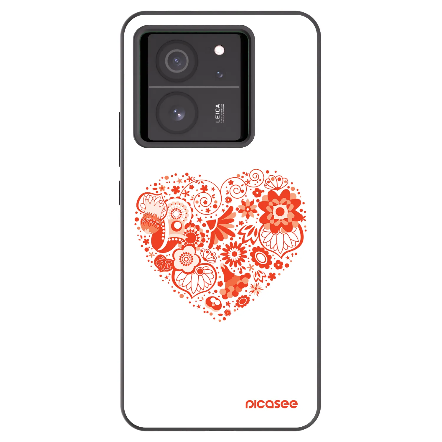 Picasee fekete szilikon tok az alábbi mobiltelefonokra Xiaomi 13T Pro - Big heart