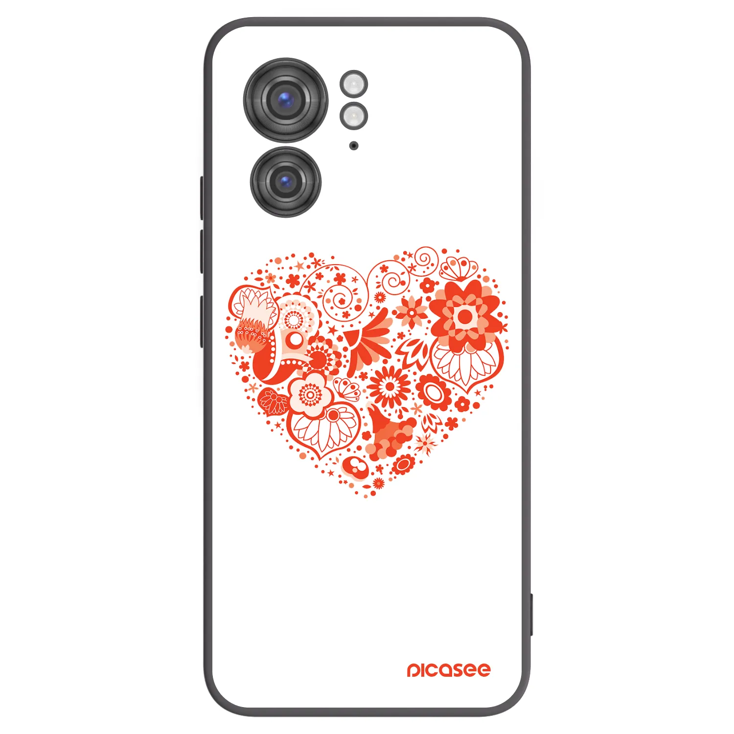 Picasee fekete szilikon tok az alábbi mobiltelefonokra Motorola Edge 40 - Big heart