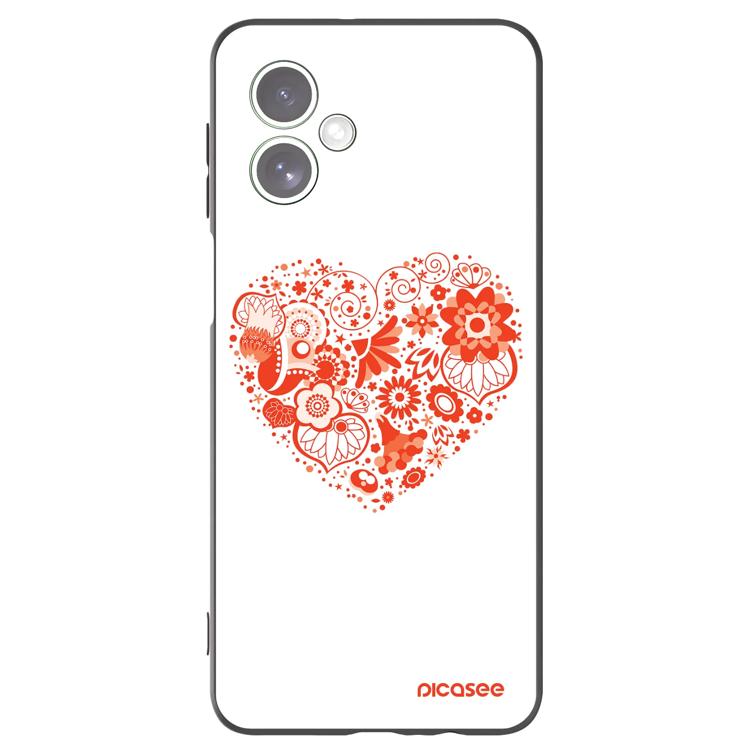 Picasee fekete szilikon tok az alábbi mobiltelefonokra Motorola Moto G54 5G - Big heart