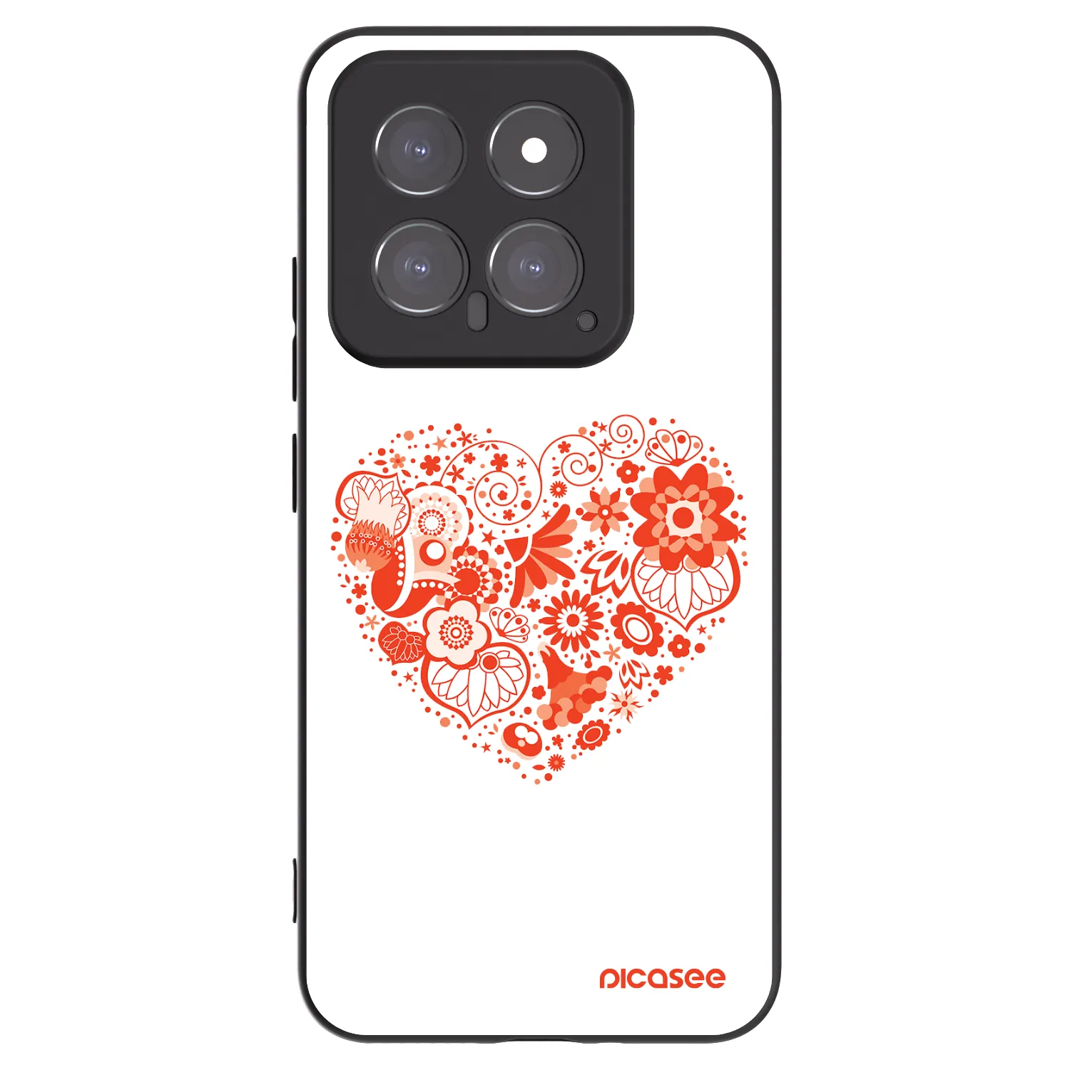 Picasee fekete szilikon tok az alábbi mobiltelefonokra Xiaomi 14 - Big heart
