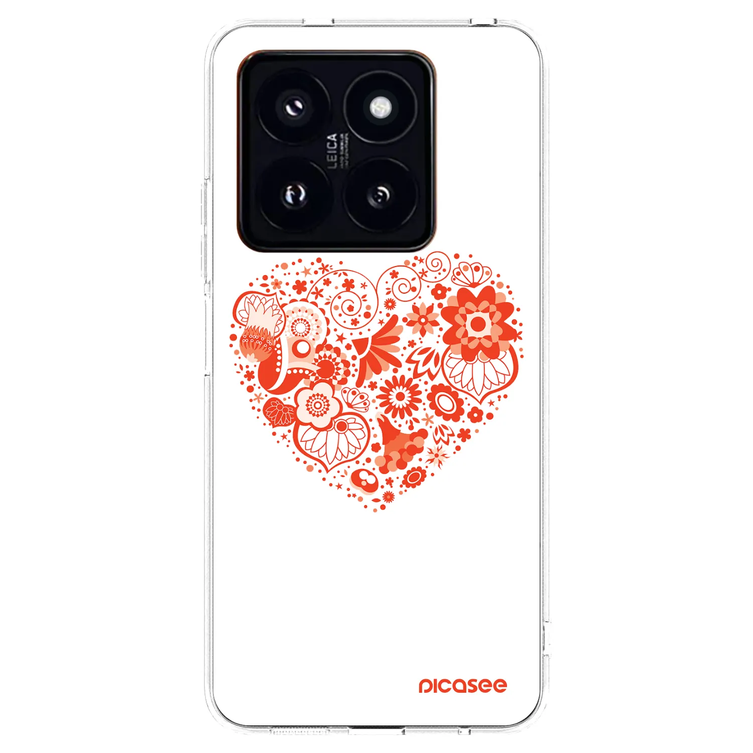Picasee átlátszó szilikon tok az alábbi mobiltelefonokra Xiaomi 14 Pro - Big heart