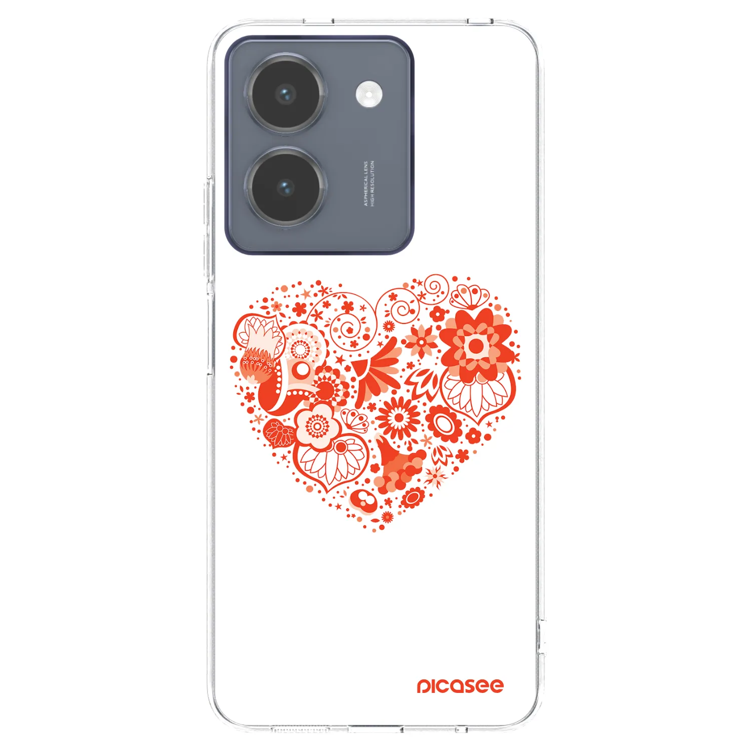 Picasee átlátszó szilikon tok az alábbi mobiltelefonokra Vivo Y36 4G - Big heart