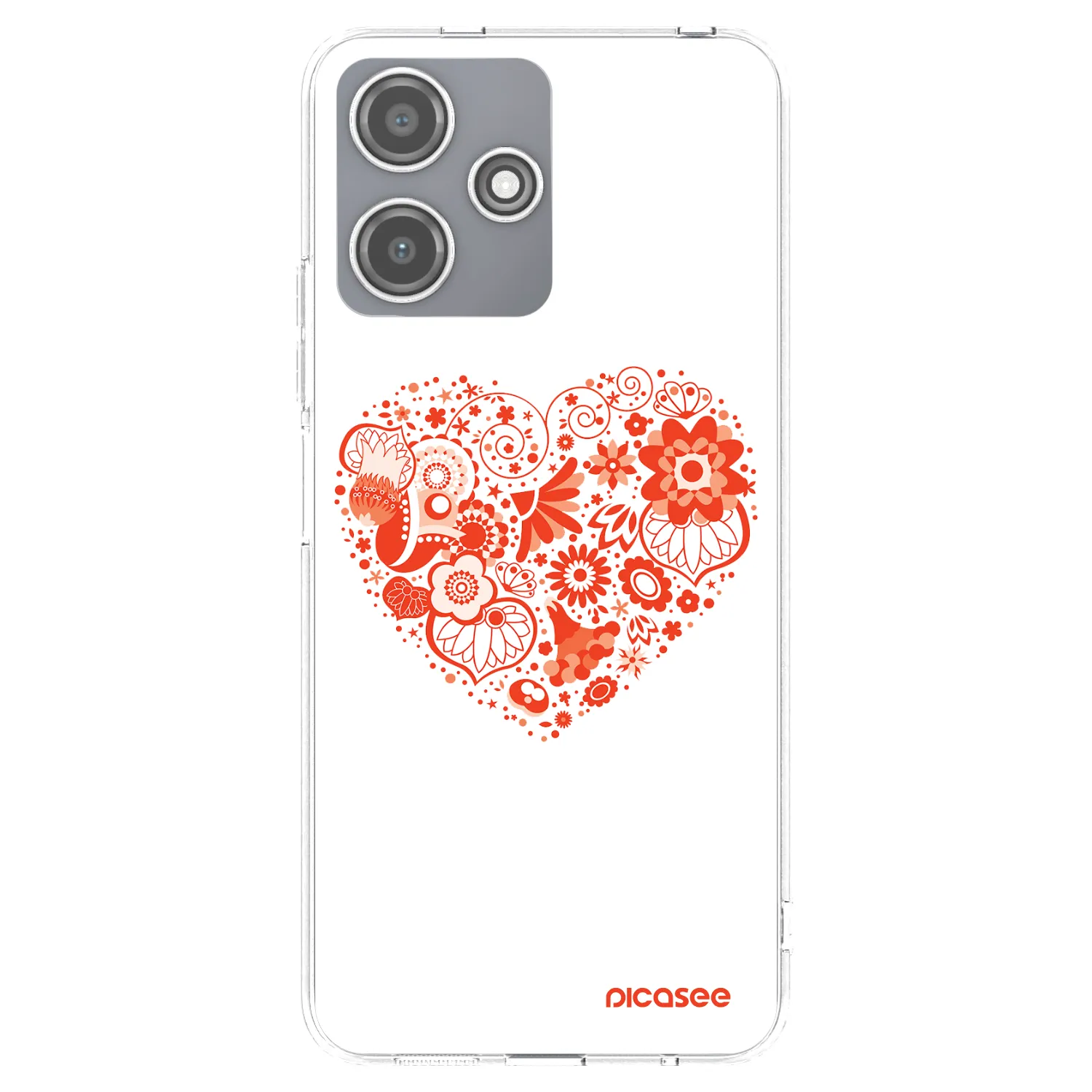 Picasee átlátszó szilikon tok az alábbi mobiltelefonokra Xiaomi Redmi 12 5G - Big heart