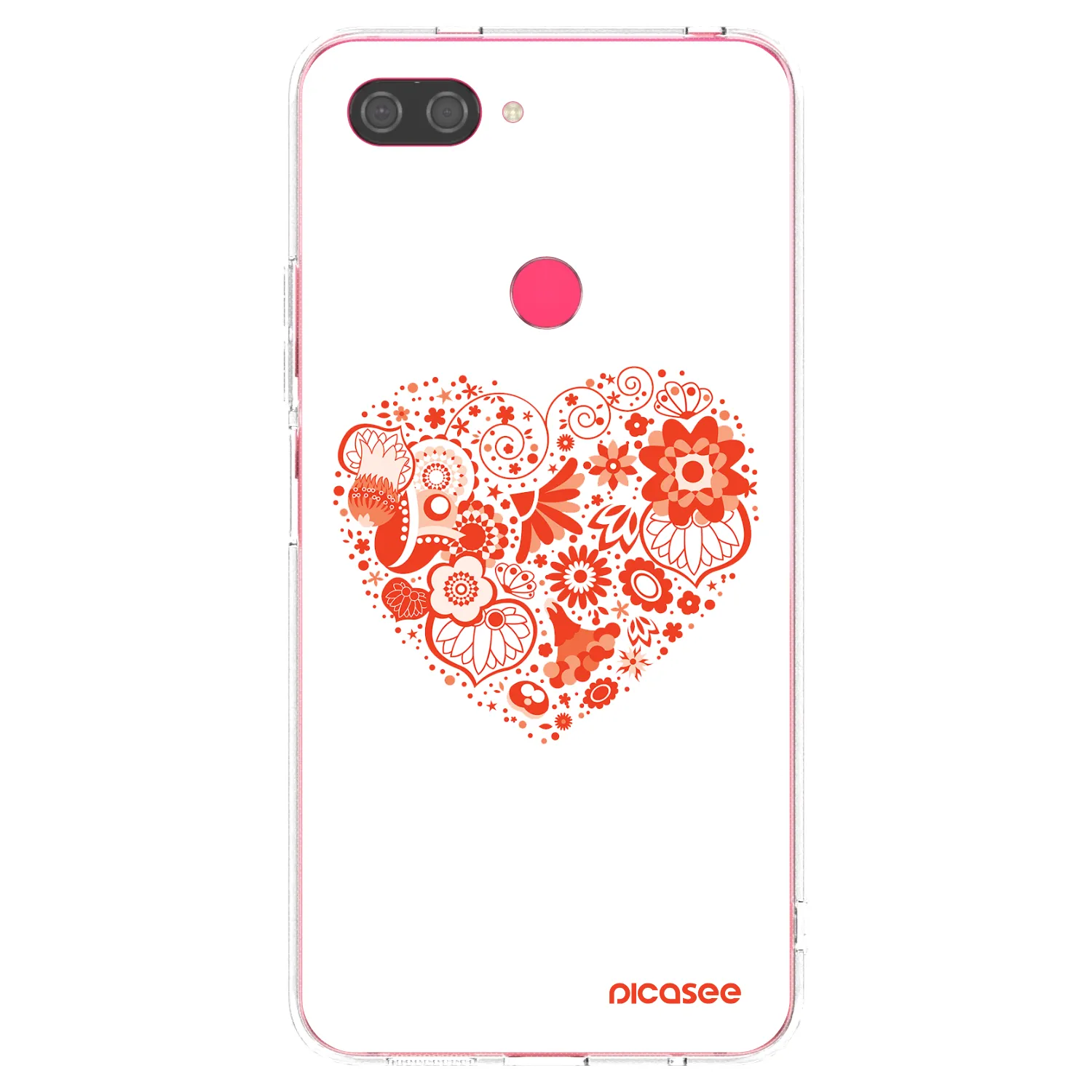 Picasee átlátszó szilikon tok az alábbi mobiltelefonokra Xiaomi Mi 8 Lite - Big heart